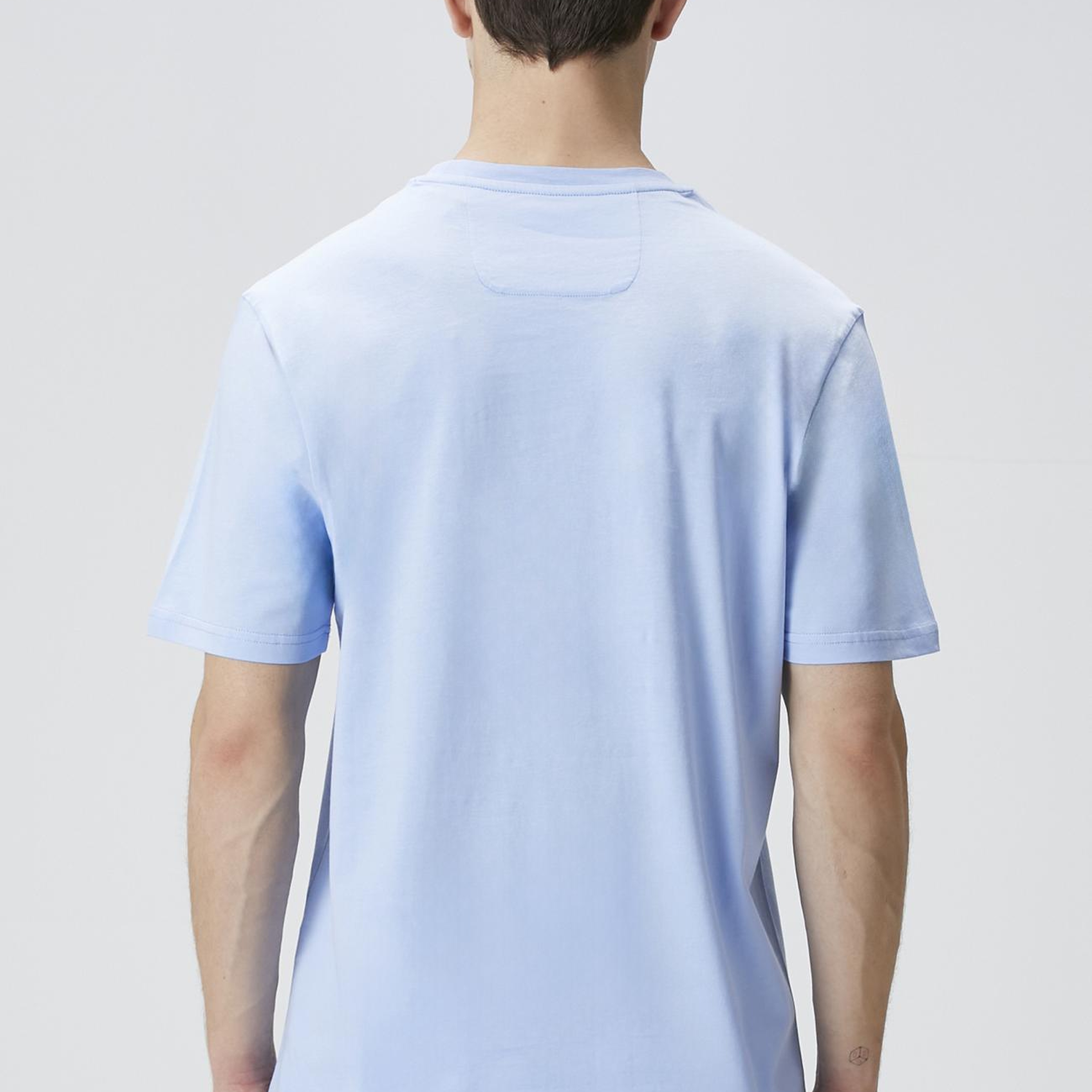 Network Erkek Mavi Baskılı T-shirt