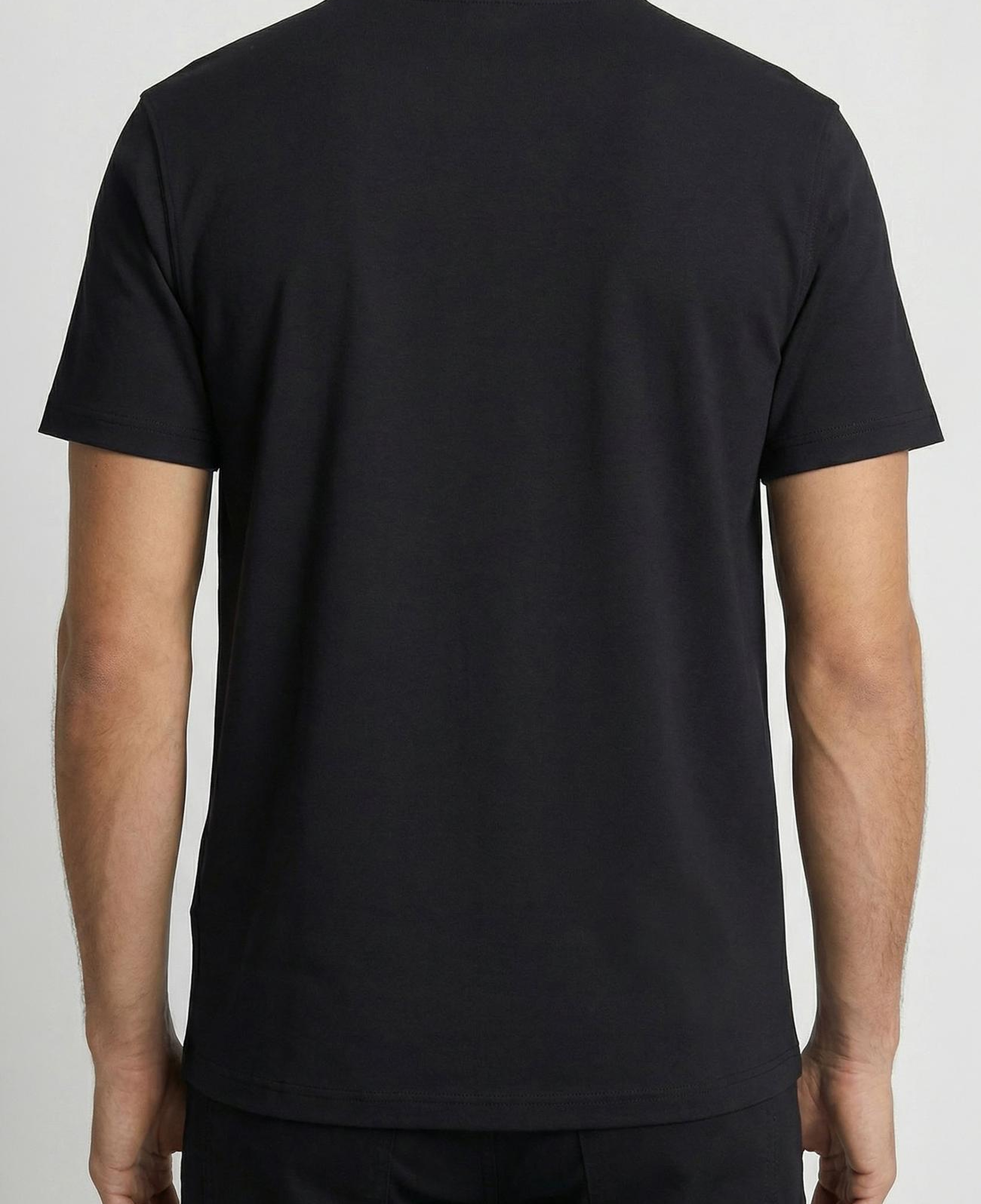 Network Erkek Siyah Nakışlı T-shirt