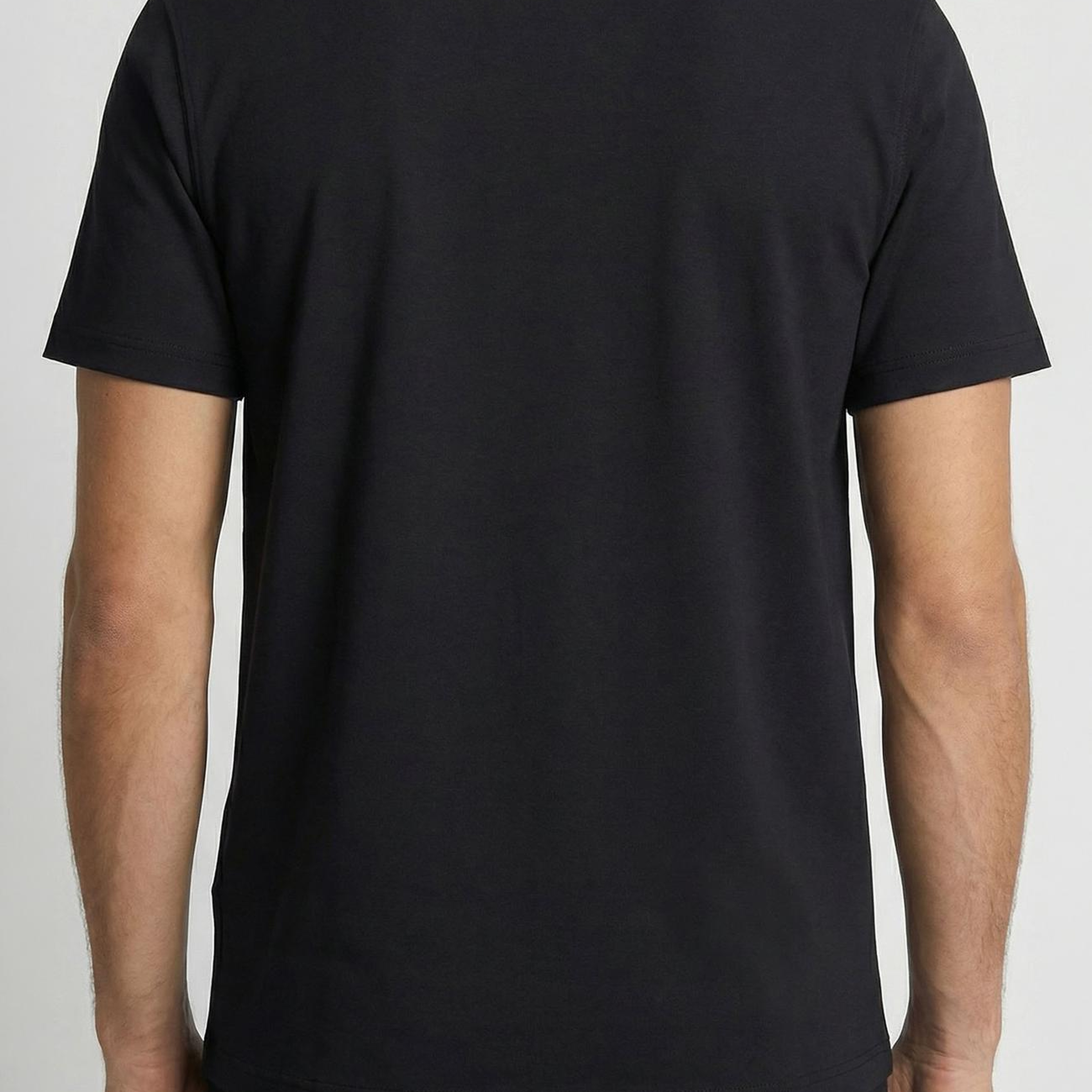 Network Erkek Siyah Nakışlı T-shirt
