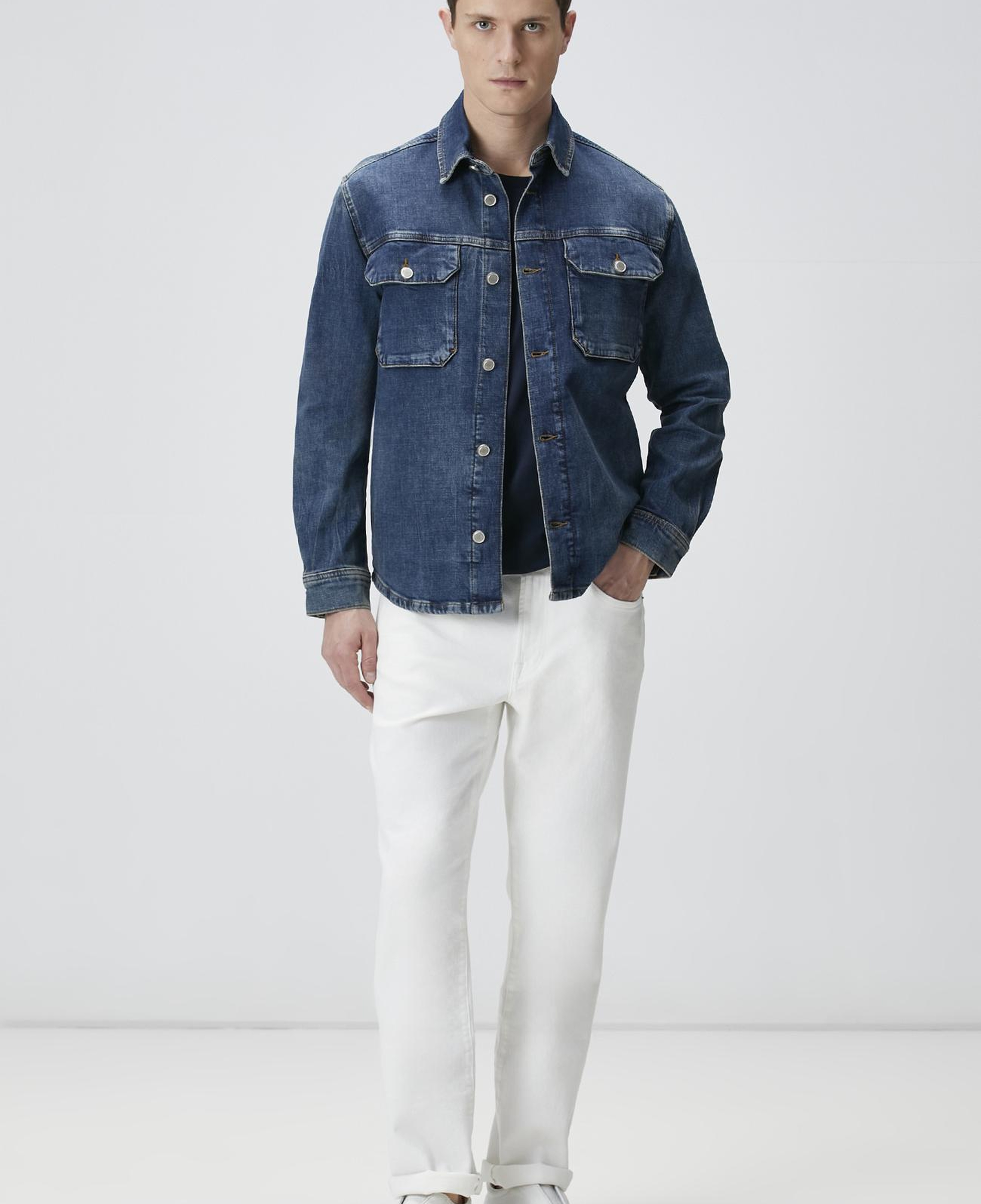 Network Erkek Mavi Denim Gömlek