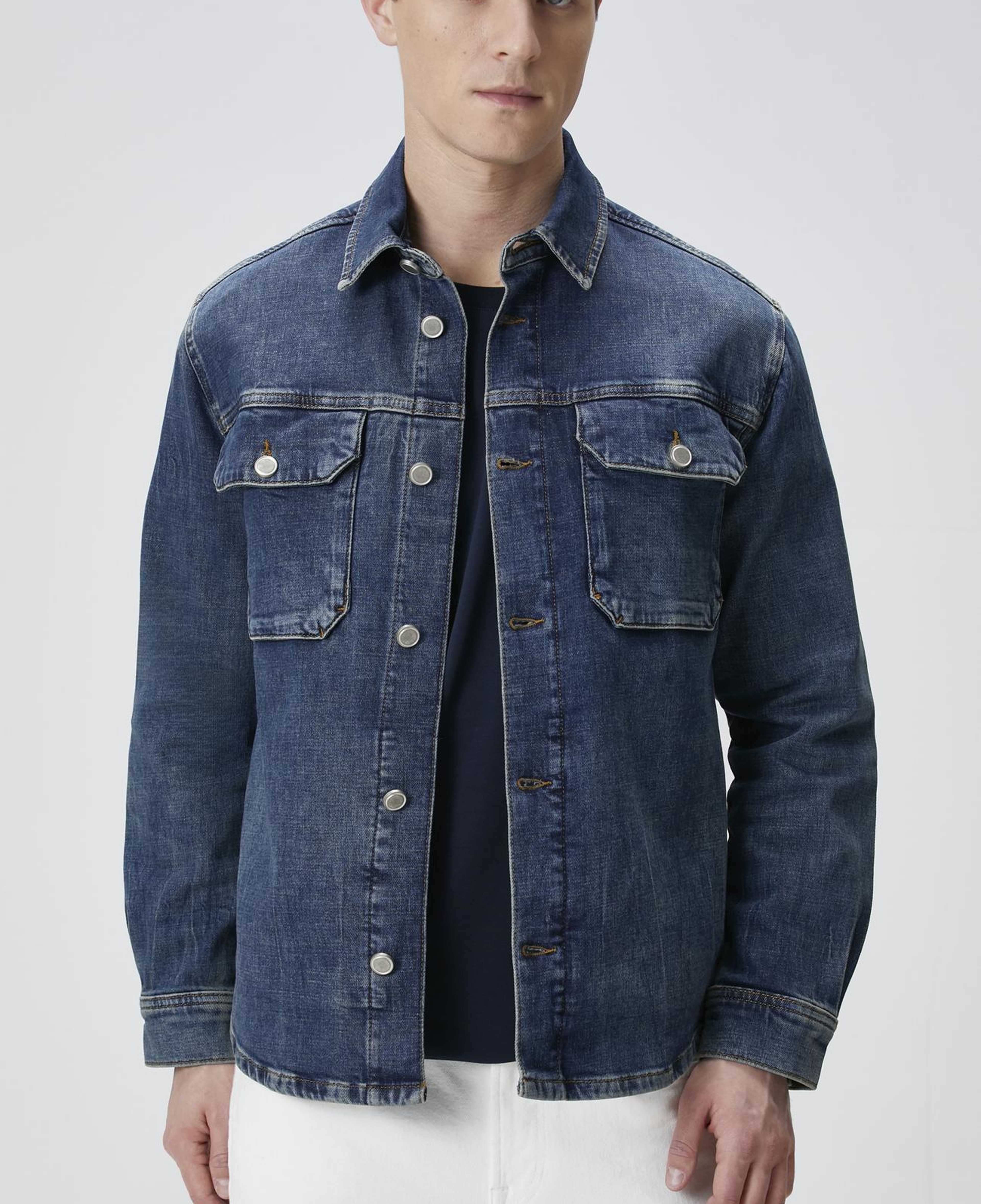Network Erkek Mavi Denim Gömlek