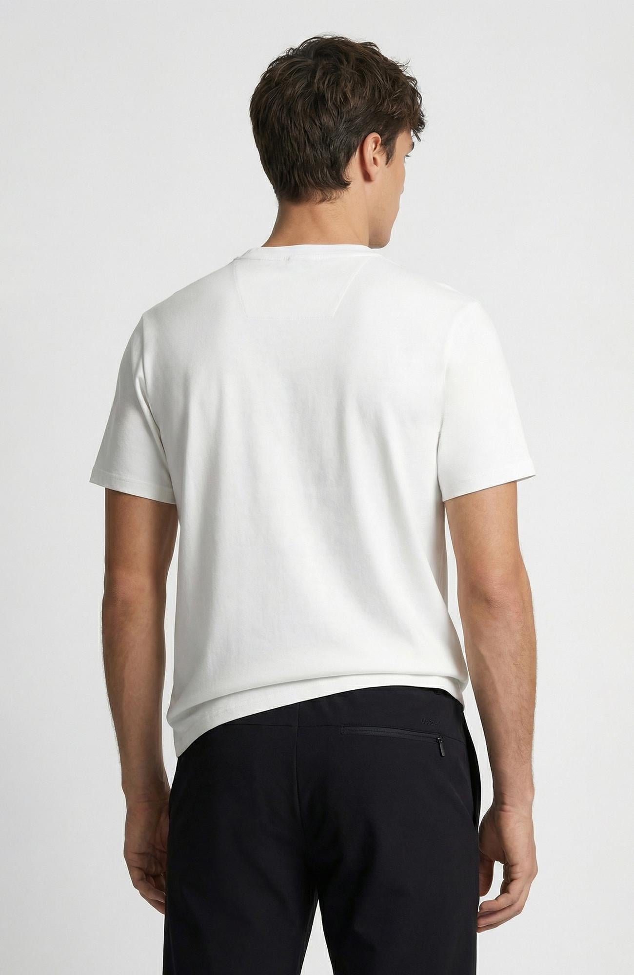 Network Erkek Beyaz Mühür Baskı Detaylı T-shirt