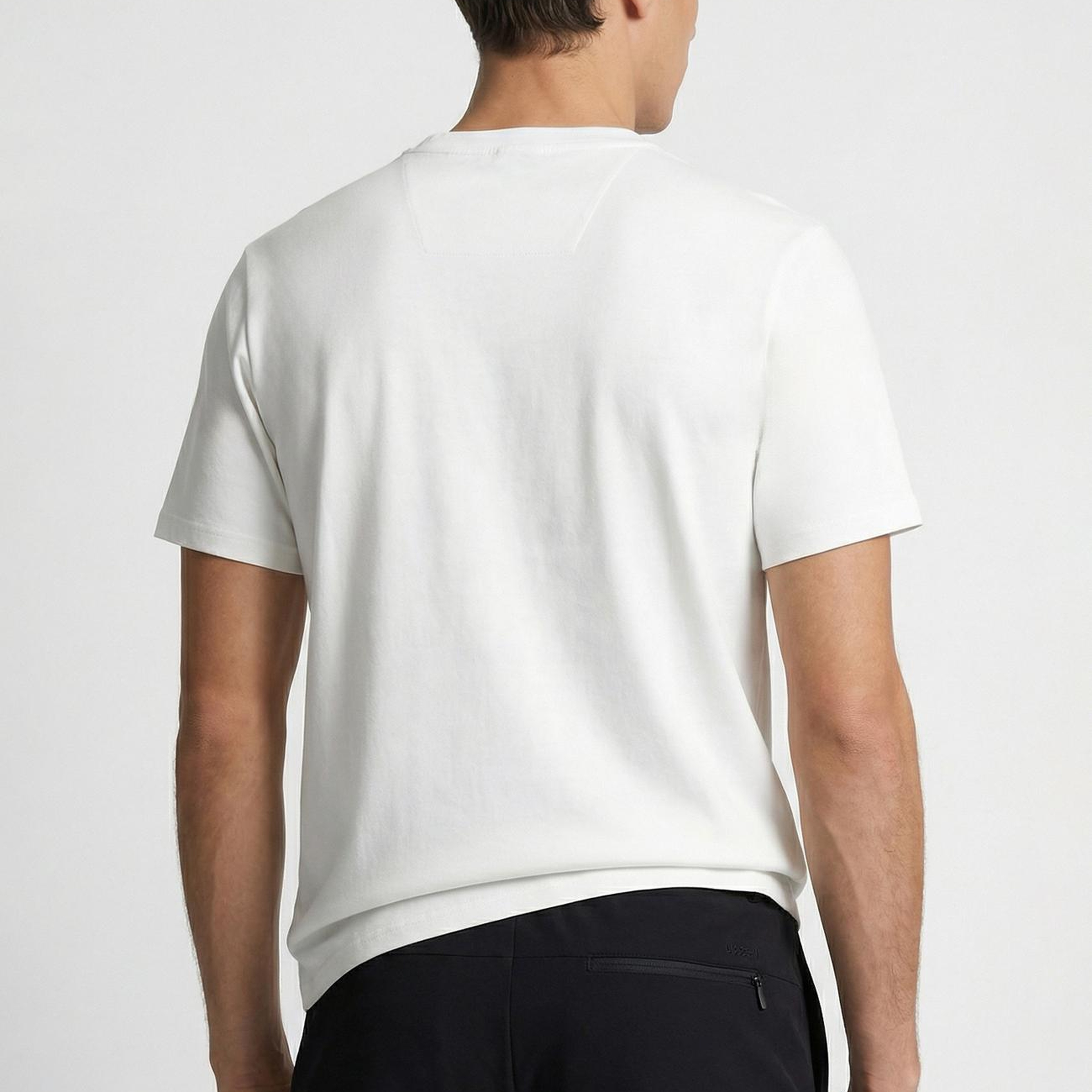 Network Erkek Beyaz Mühür Baskı Detaylı T-shirt