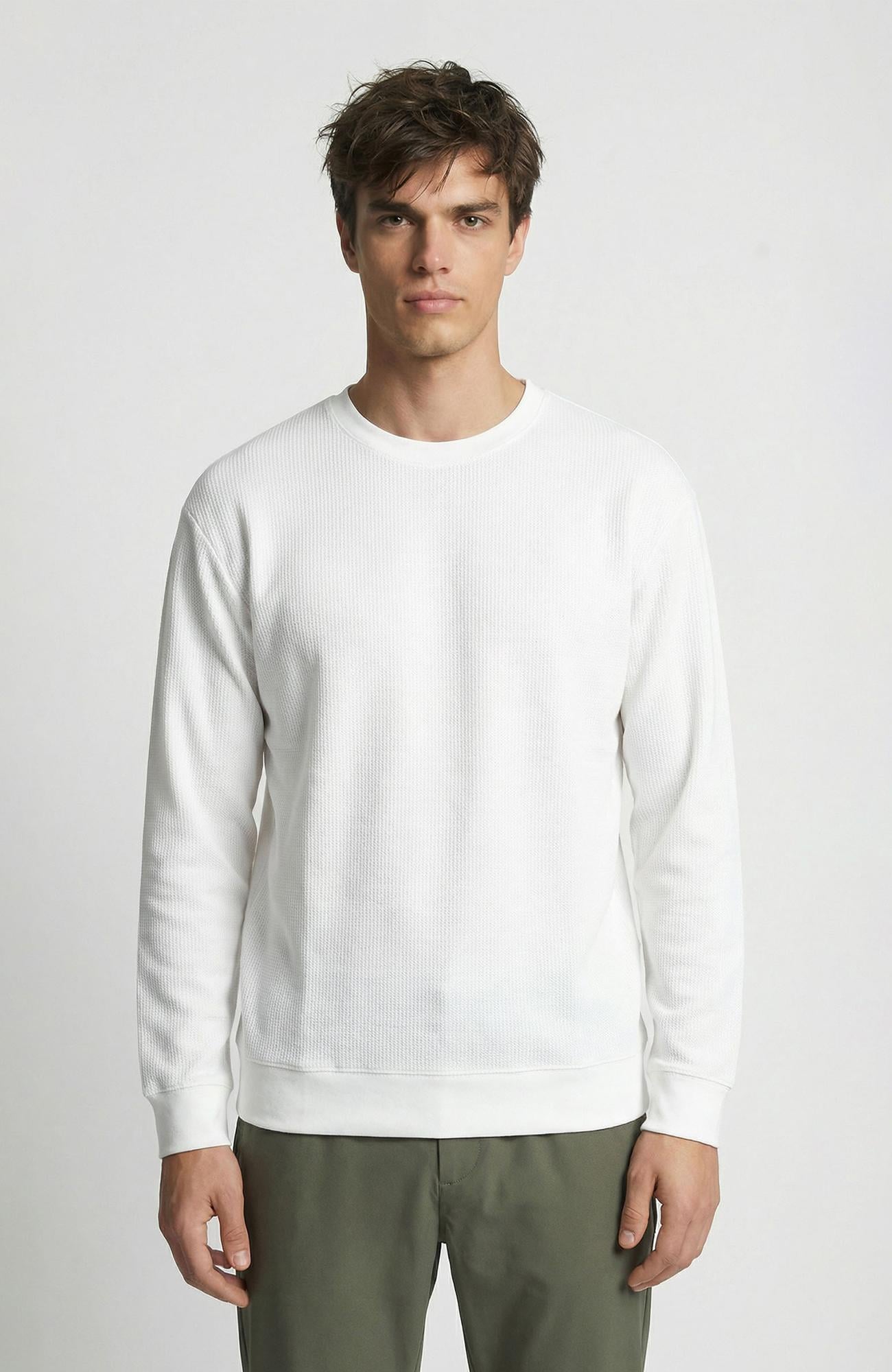 Network Erkek Beyaz N-Tech Merserize Sweatshirt