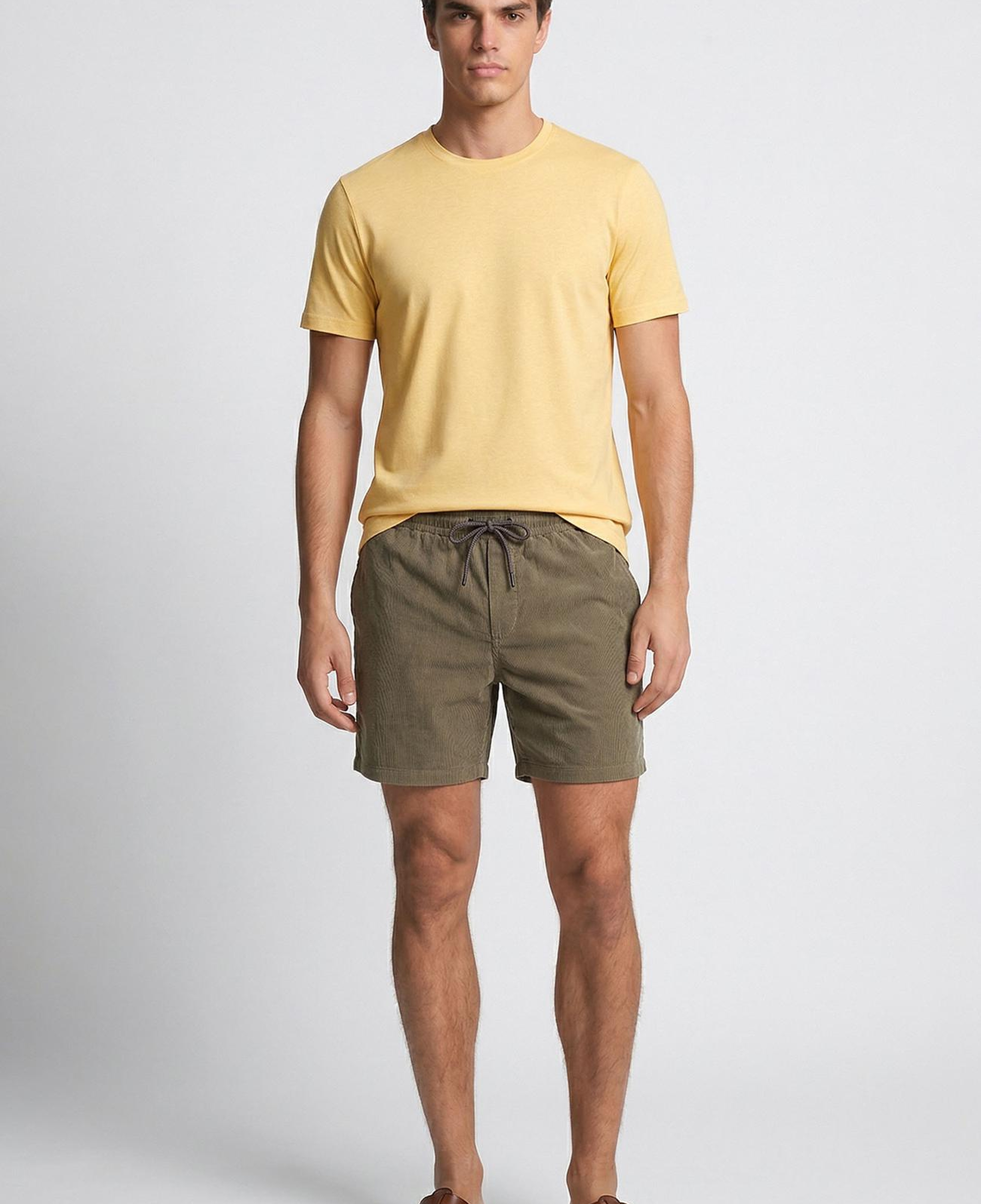 Network Erkek Sarı Basic T-shirt