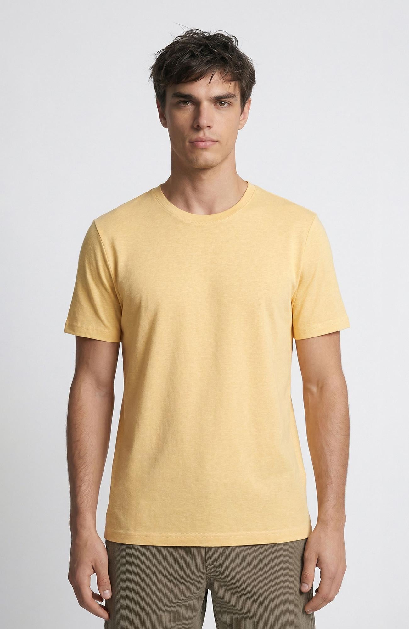 Network Erkek Sarı Basic T-shirt