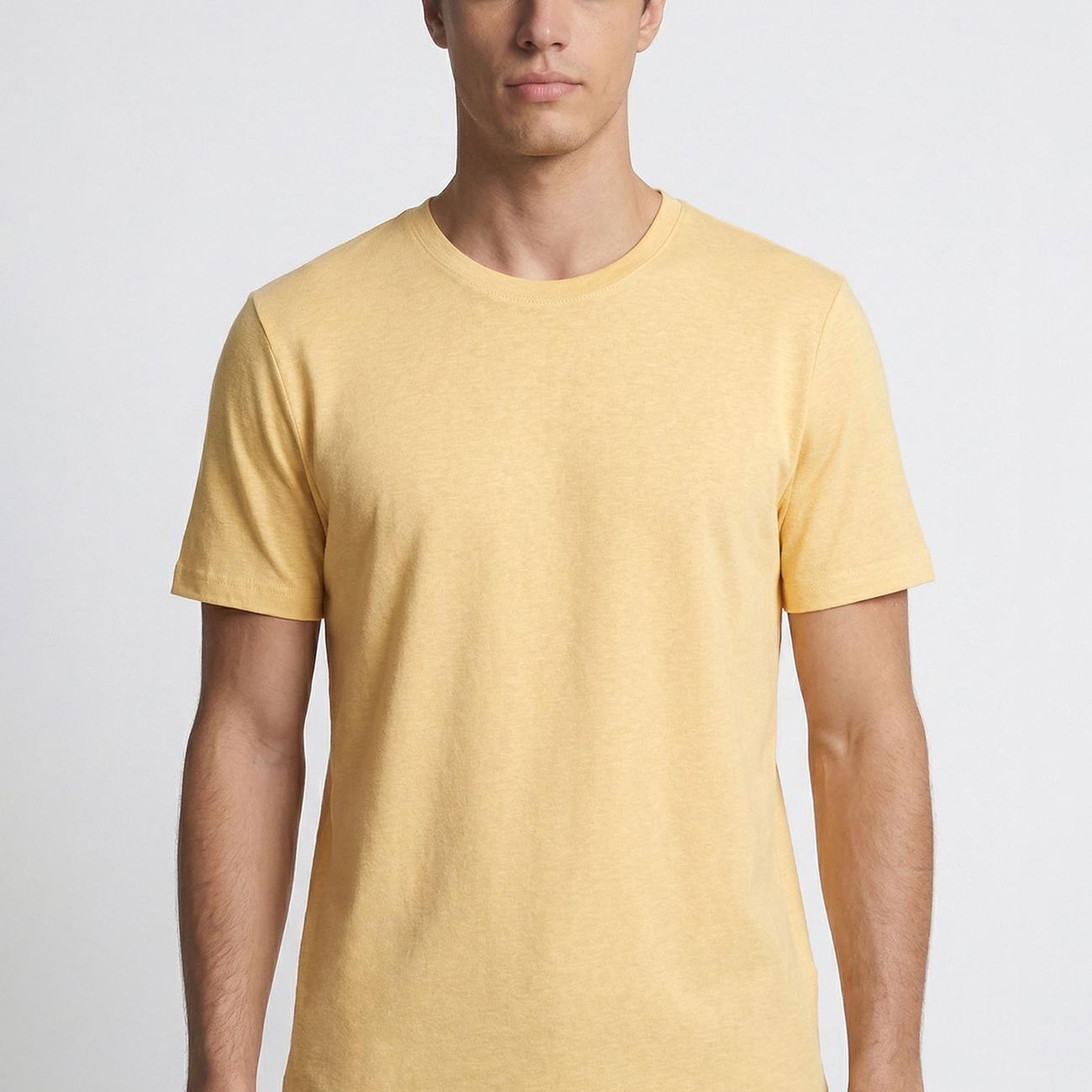 Network Erkek Sarı Basic T-shirt