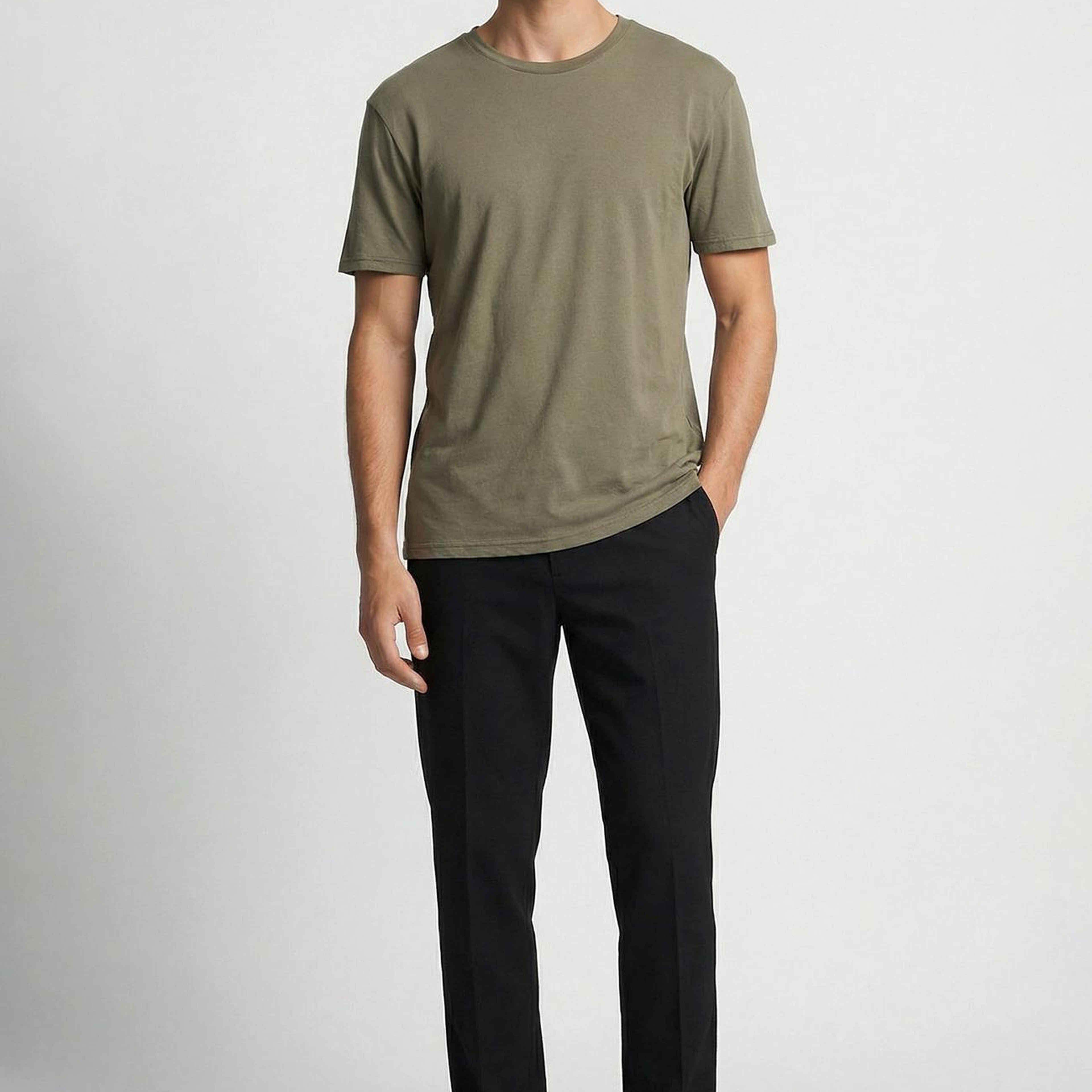Network Erkek Haki Basic Pike T-shirt