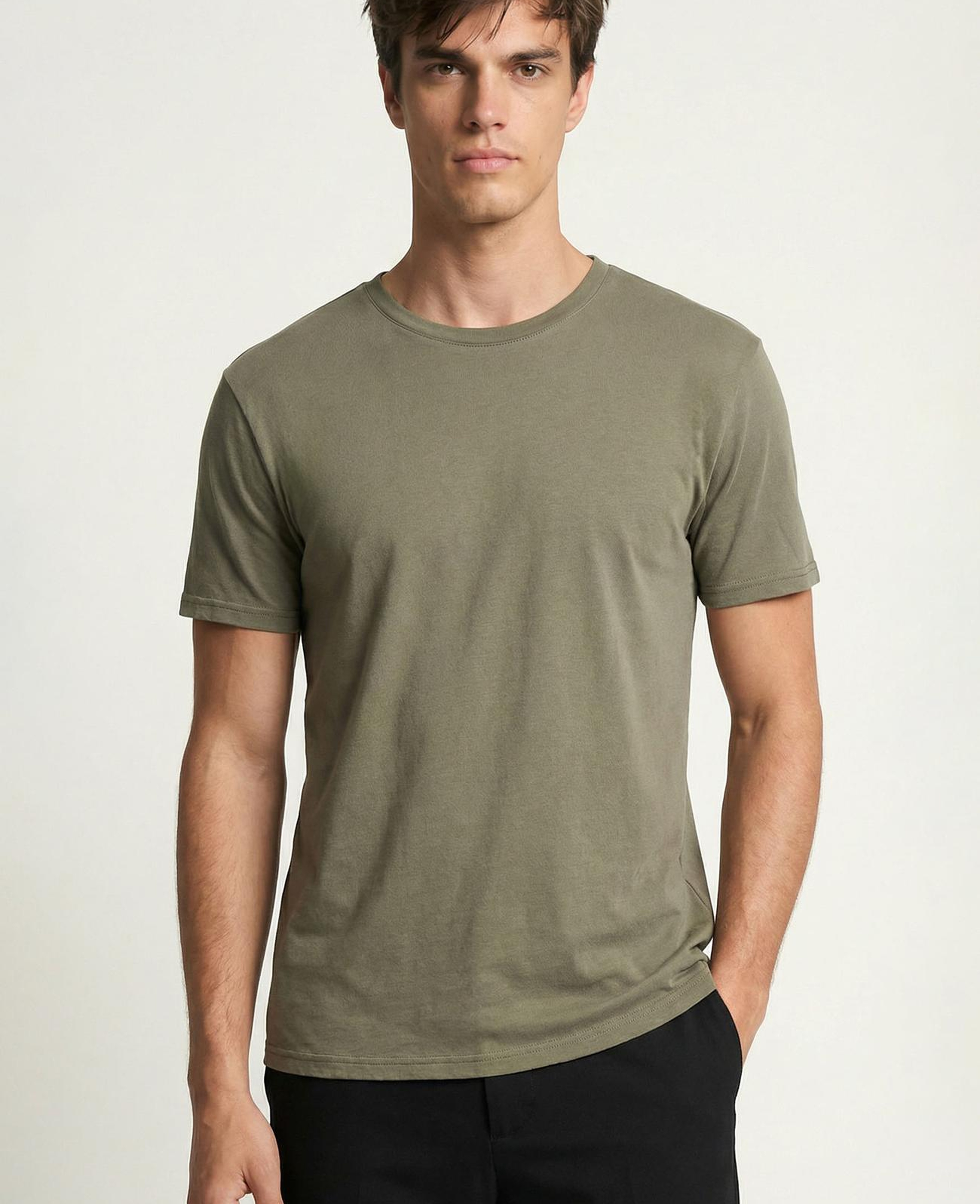 Network Erkek Haki Basic Pike T-shirt
