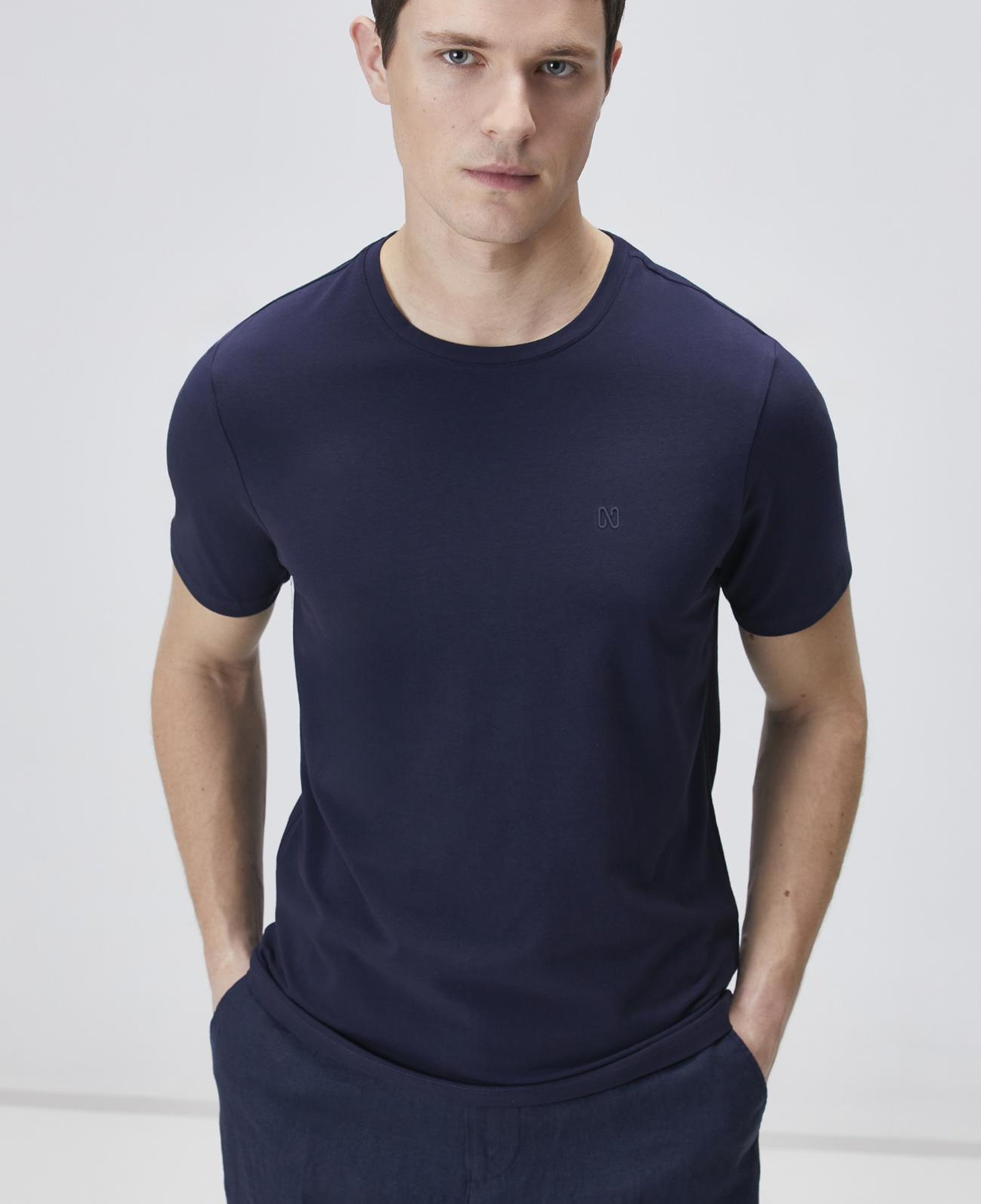 Network Erkek Lacivert Basic T-shirt