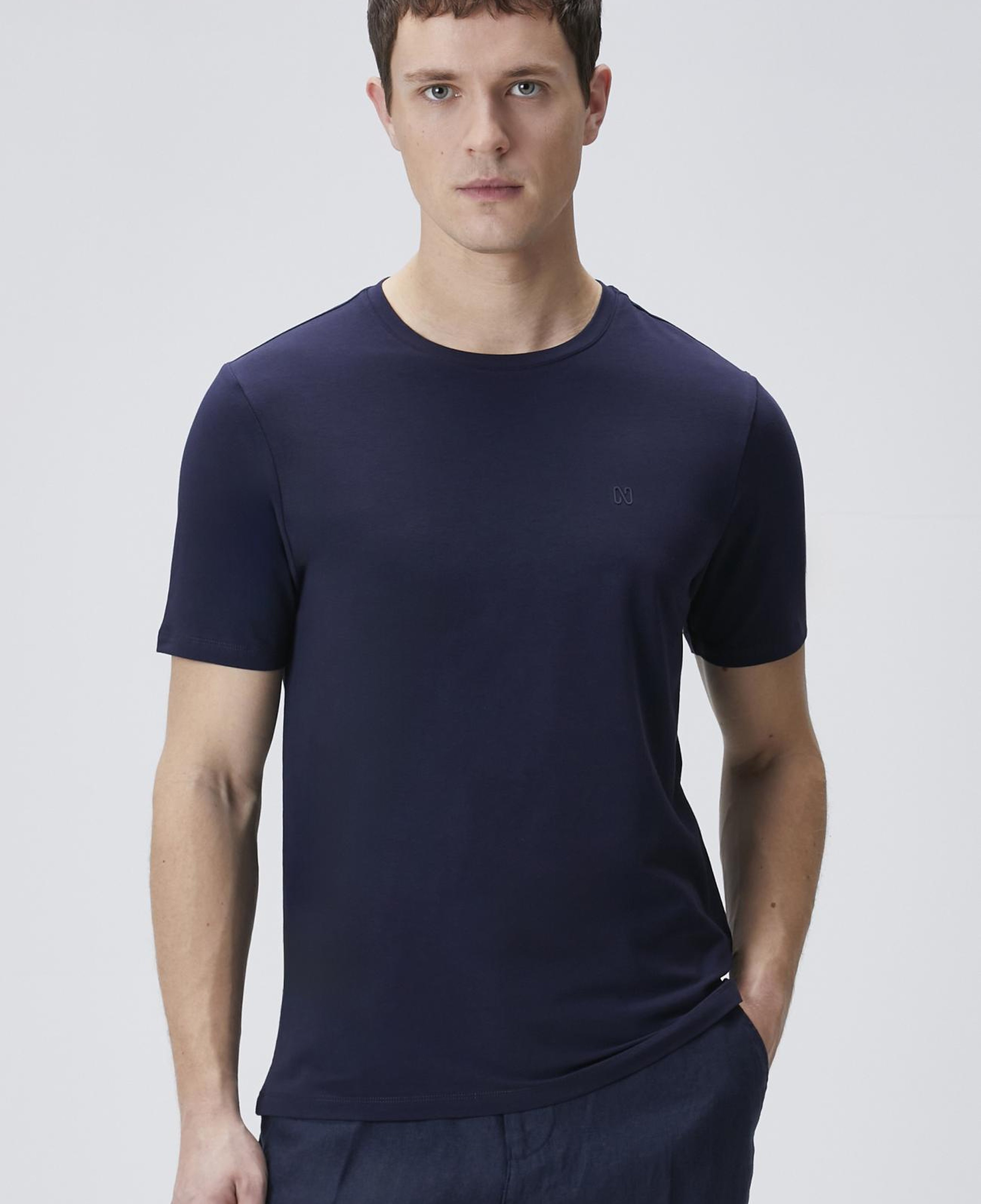 Network Erkek Lacivert Basic T-shirt