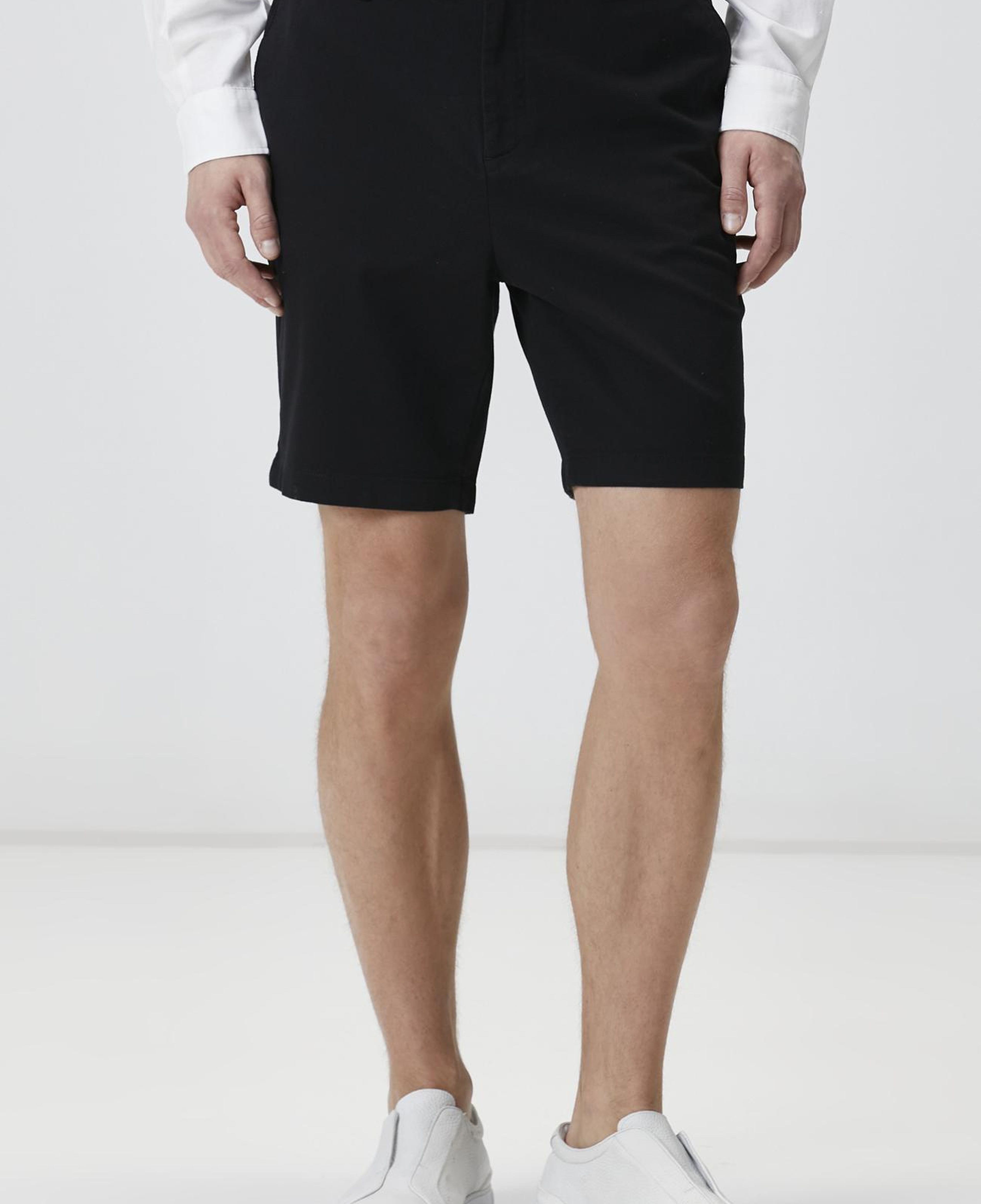 Network Erkek Slim Fit Siyah Parça Boya Diyagonal Chino Şort