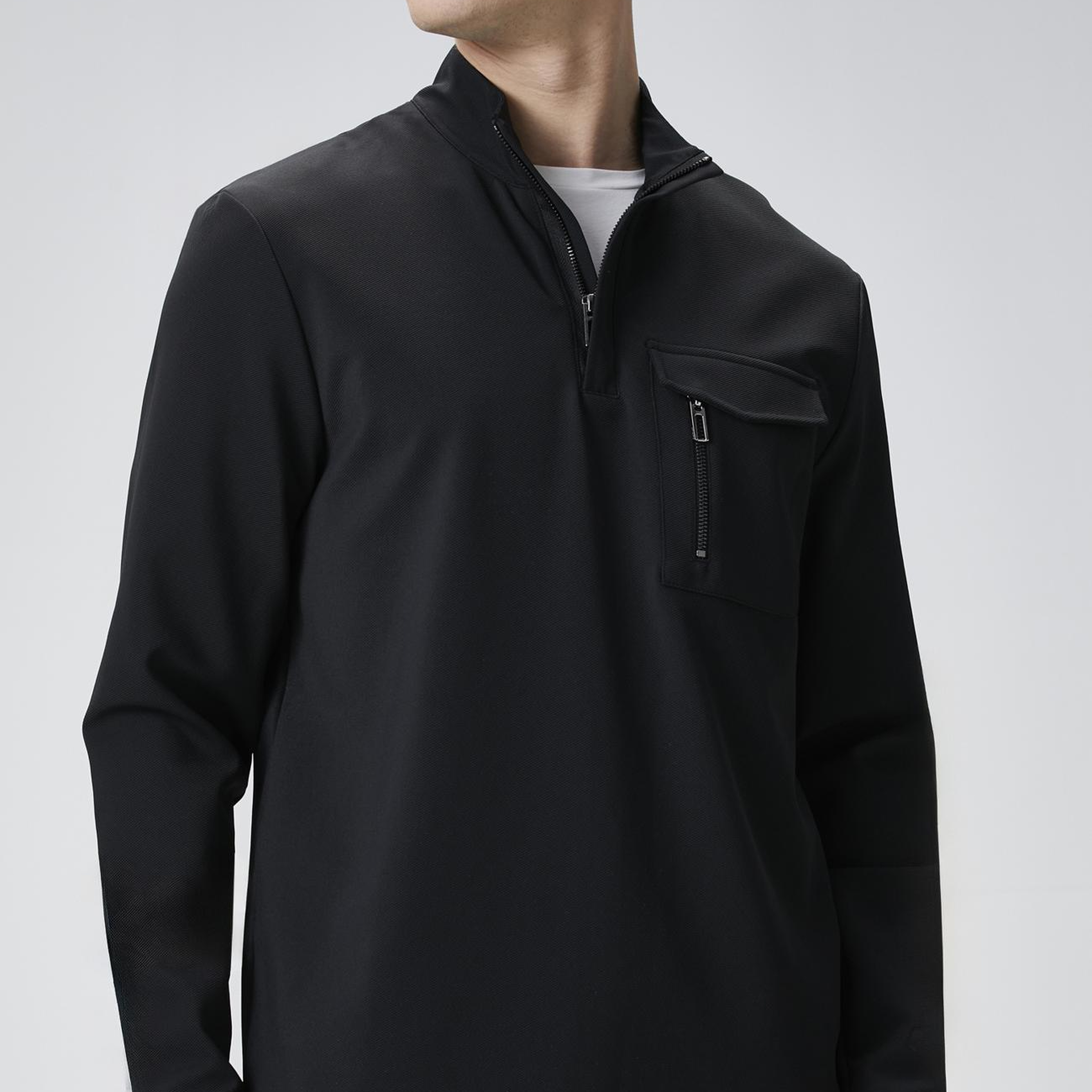 Network Erkek N-Tech Siyah Göğüs Cep Detaylı Sweatshirt