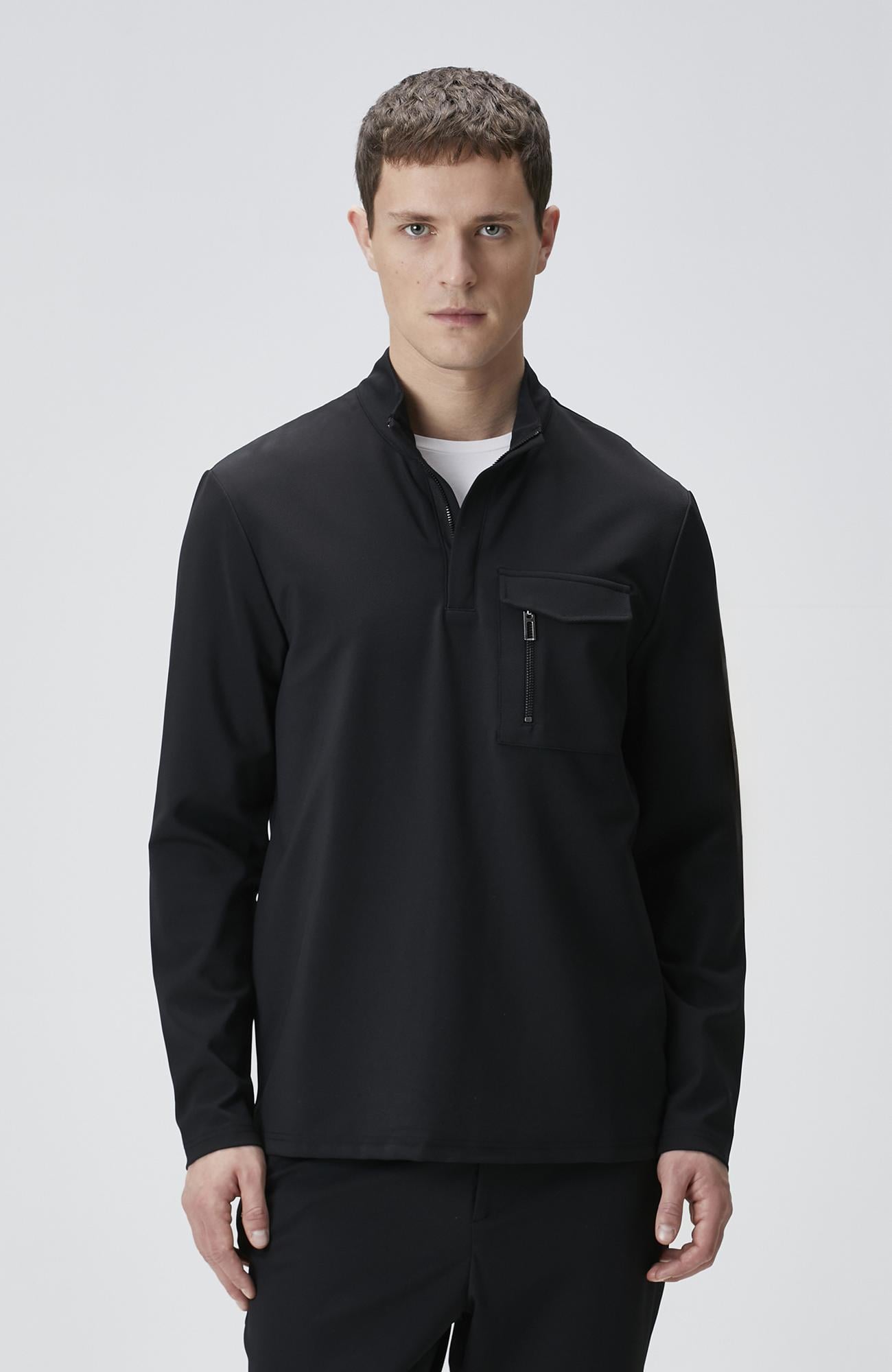 Network Erkek N-Tech Siyah Göğüs Cep Detaylı Sweatshirt