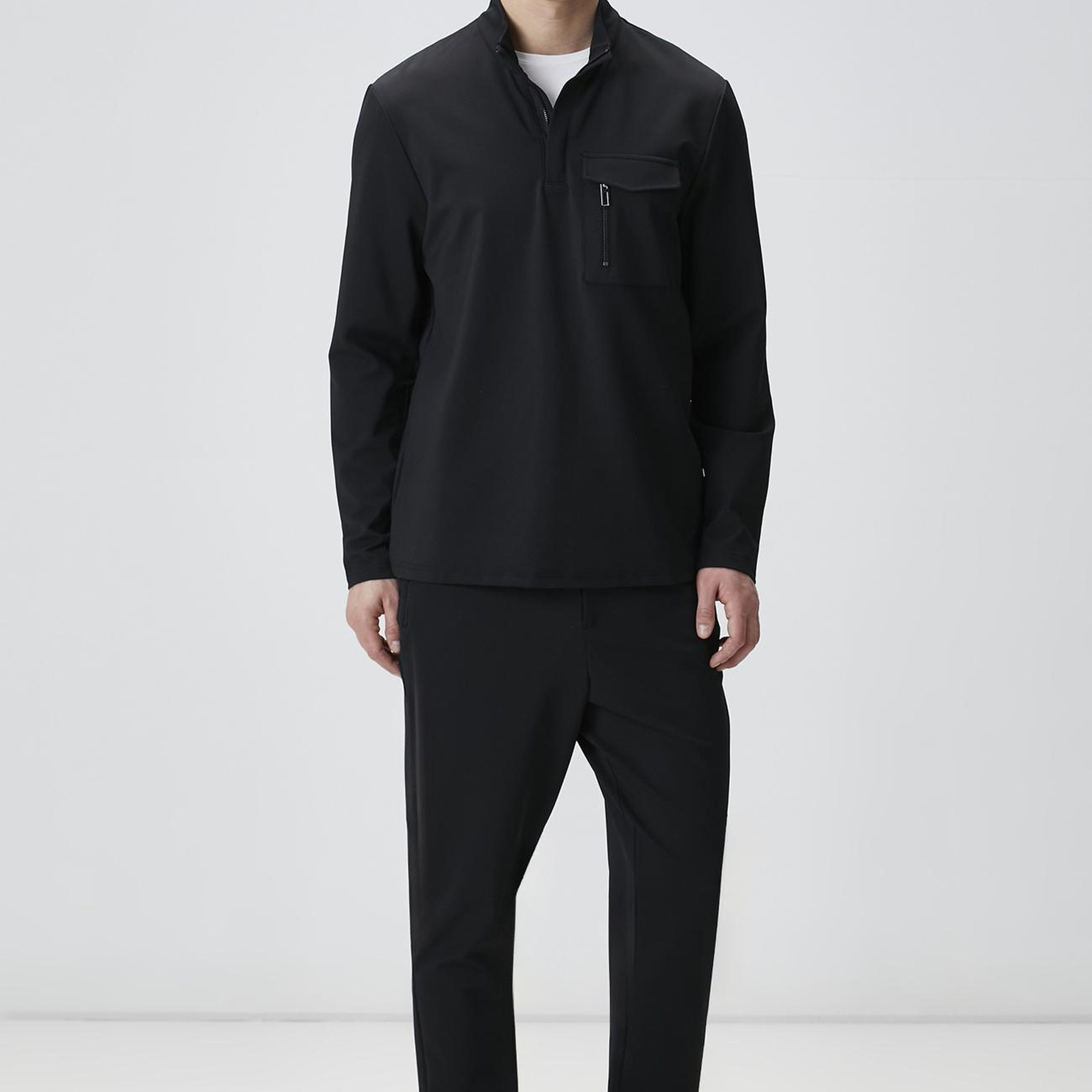 Network Erkek N-Tech Siyah Göğüs Cep Detaylı Sweatshirt