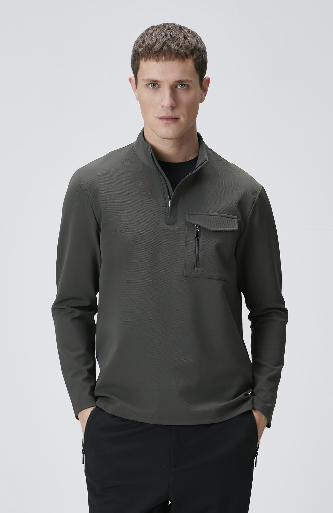 Network Erkek N-Tech Haki Göğüs Cep Detaylı Sweatshirt