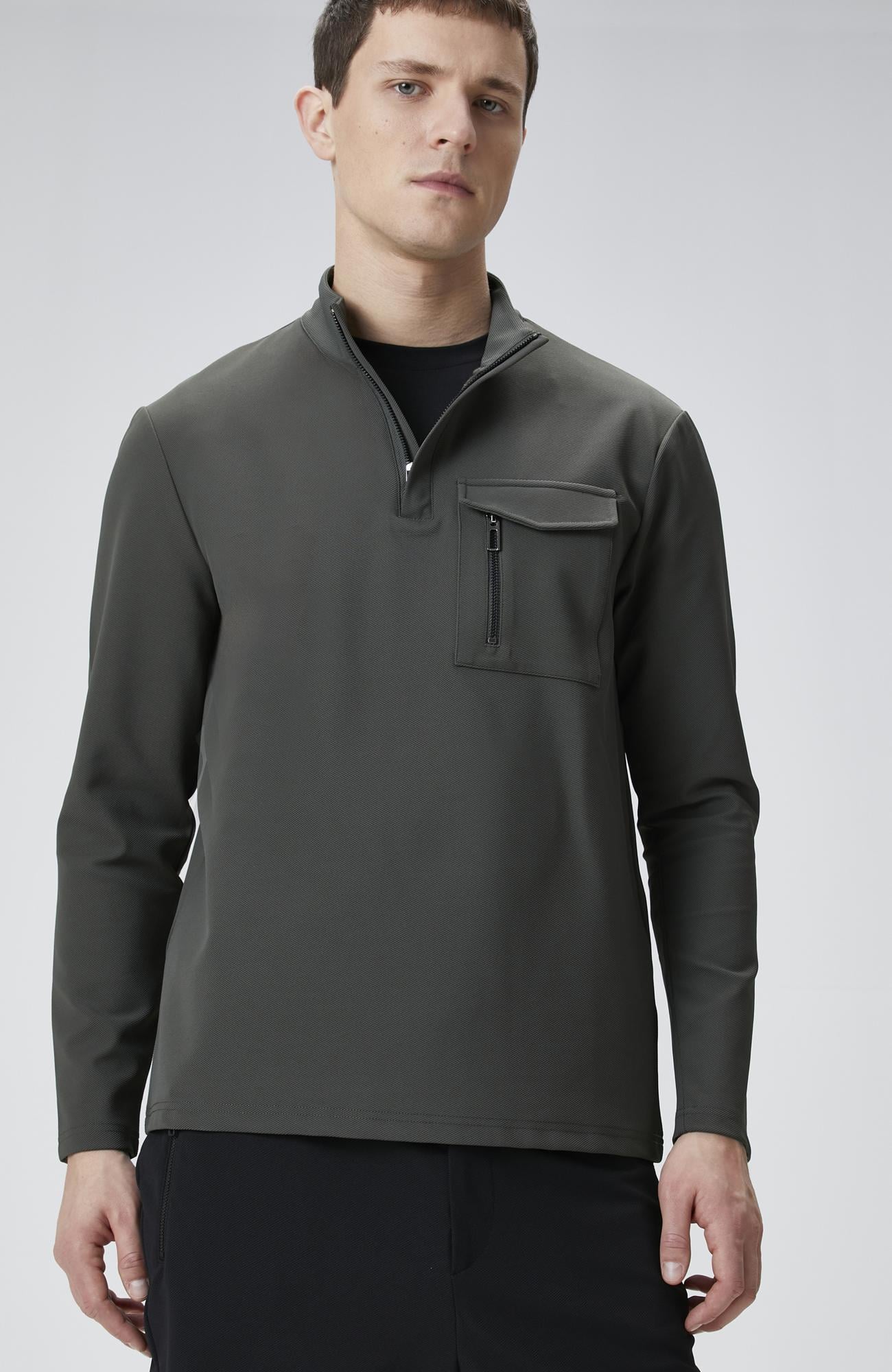 Network Erkek N-Tech Haki Göğüs Cep Detaylı Sweatshirt