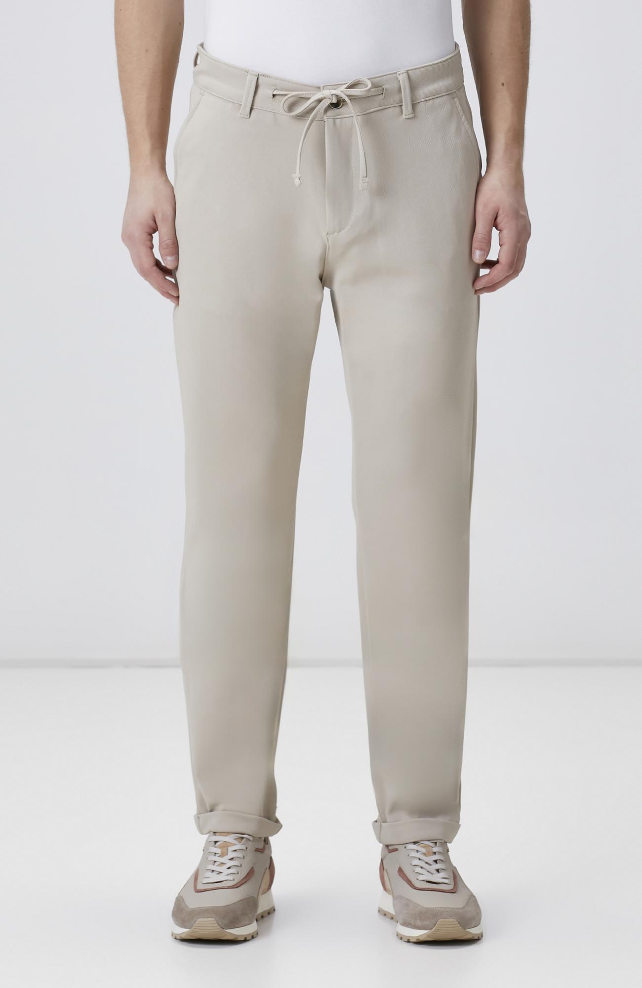 Network Erkek Bej Duble Paça Diyagonal Örme Jogger Pantolon