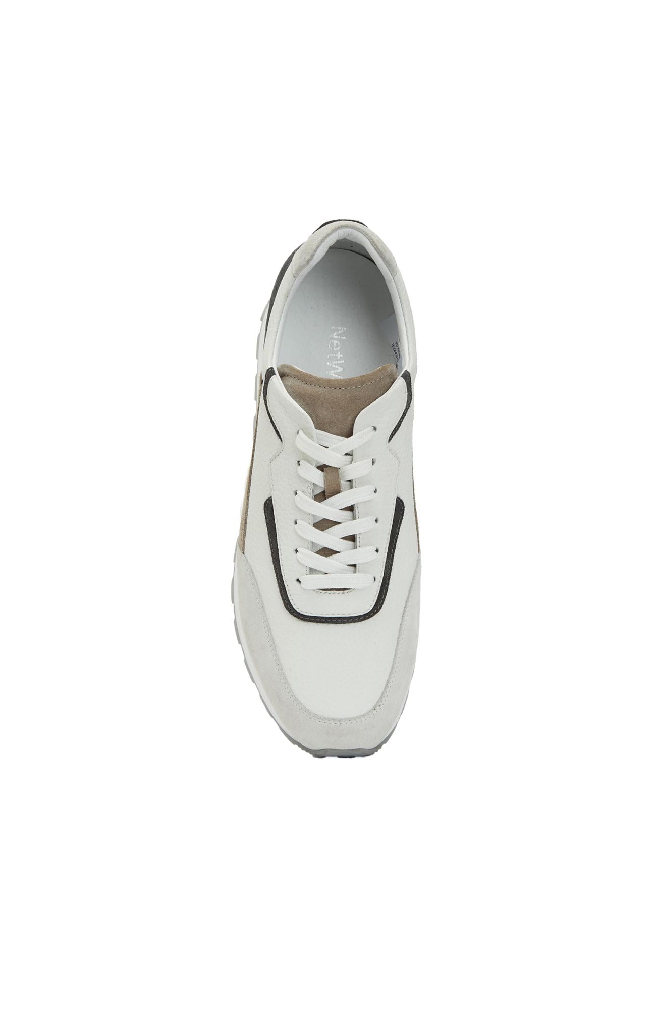 Network Erkek Beyaz Gri Süet Garnili Sneaker