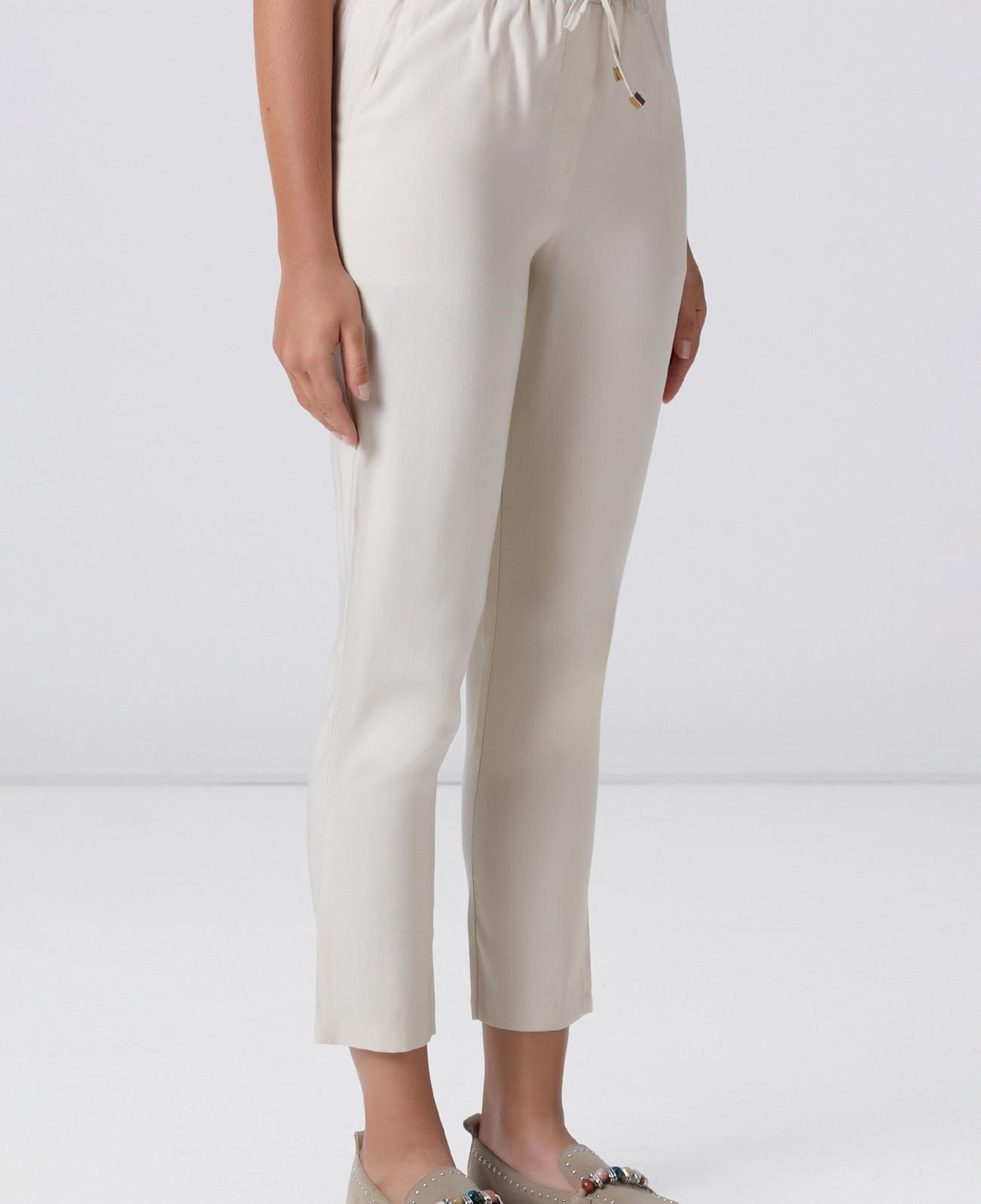Network Kadın Bej Diyagonal Basic Jogger Pantolon