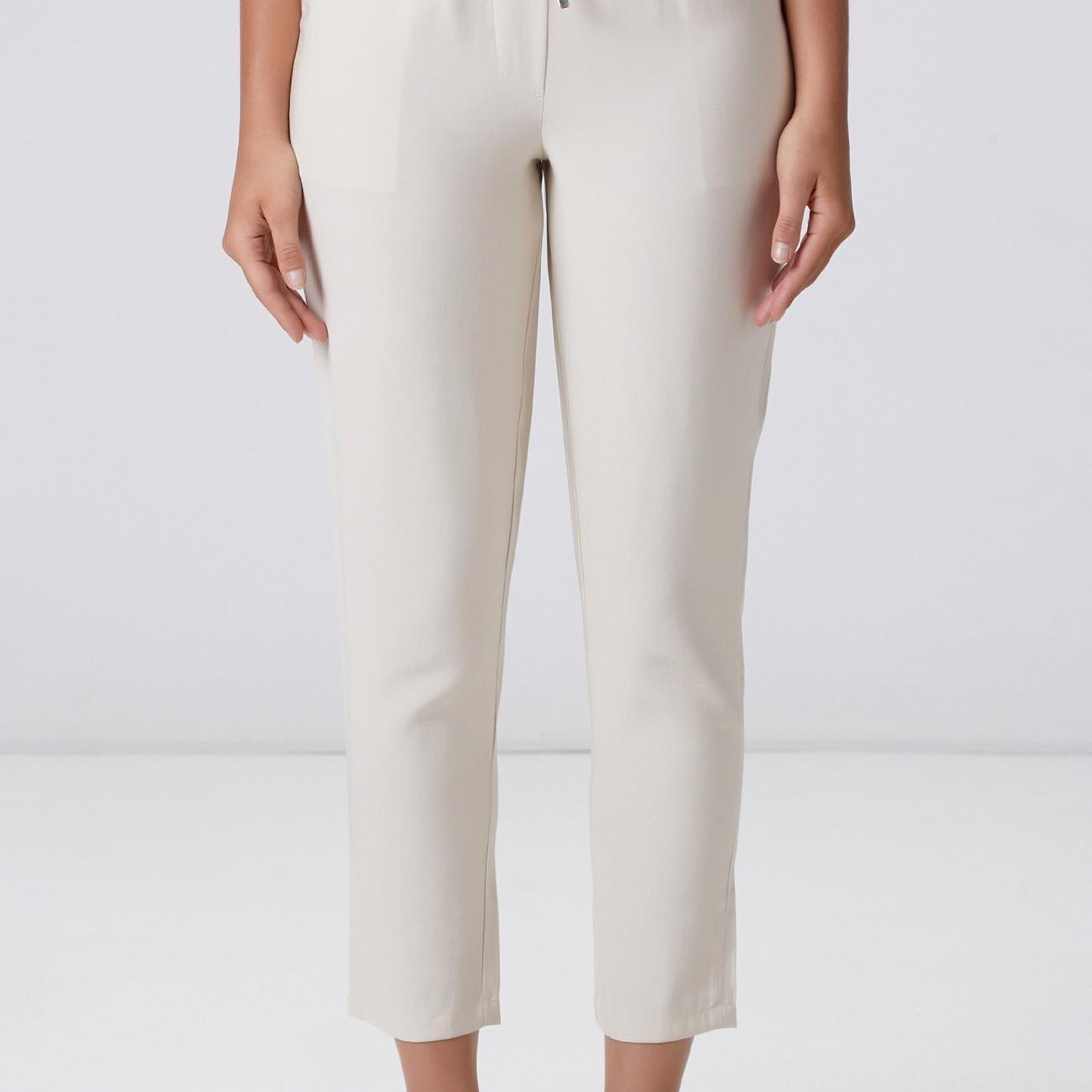Network Kadın Bej Diyagonal Basic Jogger Pantolon