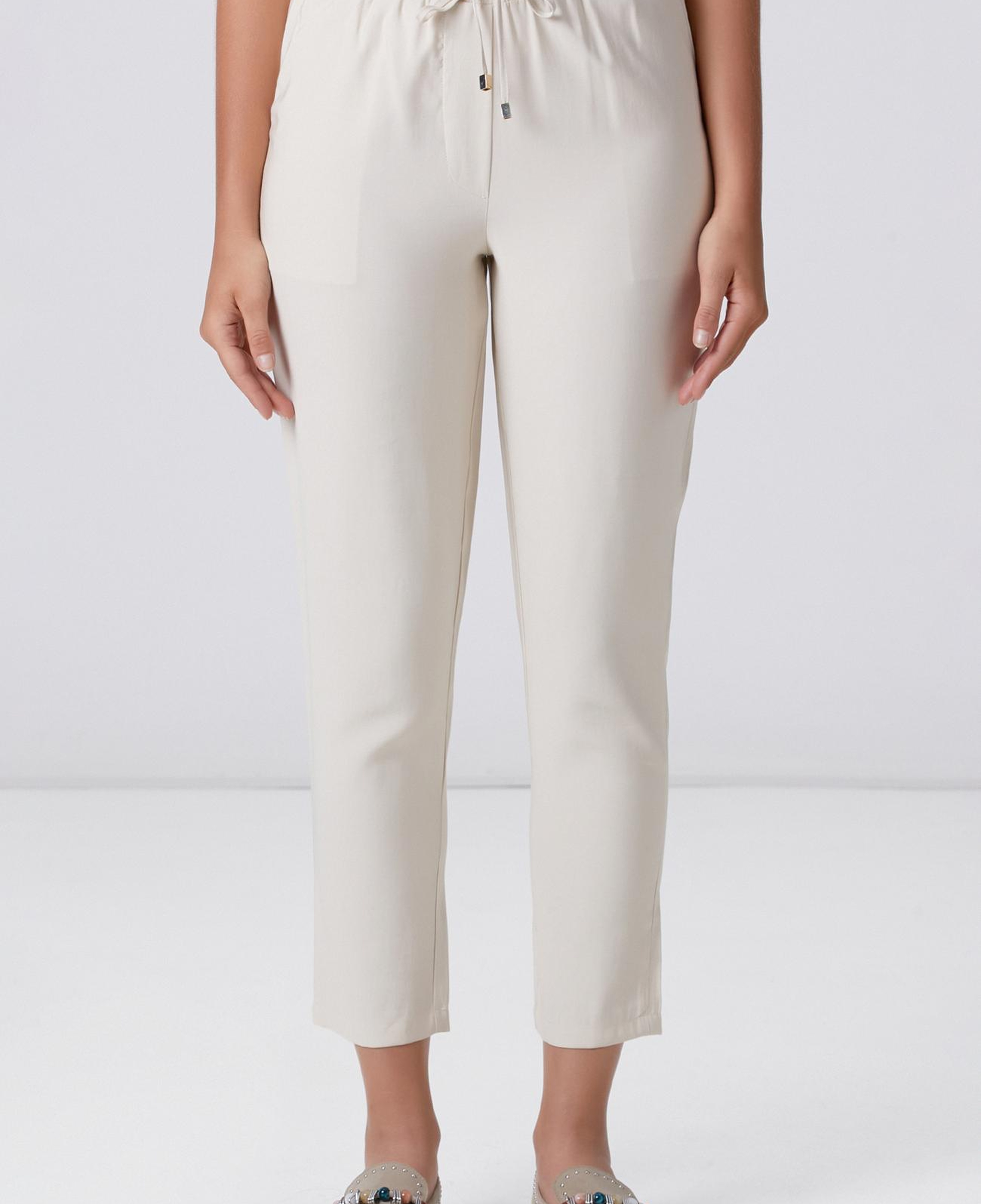 Network Kadın Bej Diyagonal Basic Jogger Pantolon