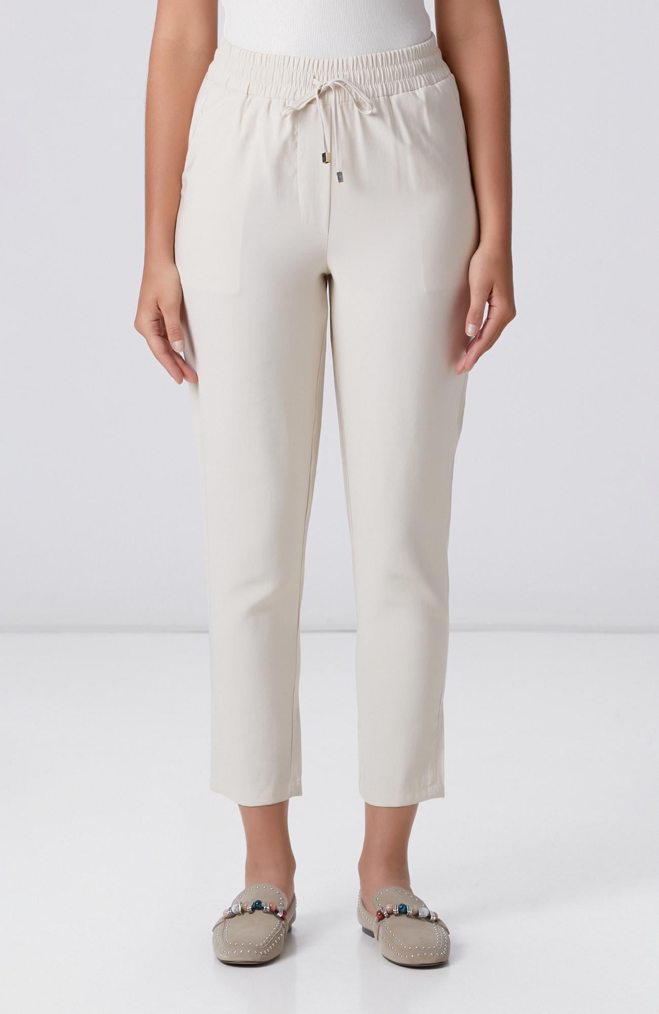 Network Kadın Bej Diyagonal Basic Jogger Pantolon