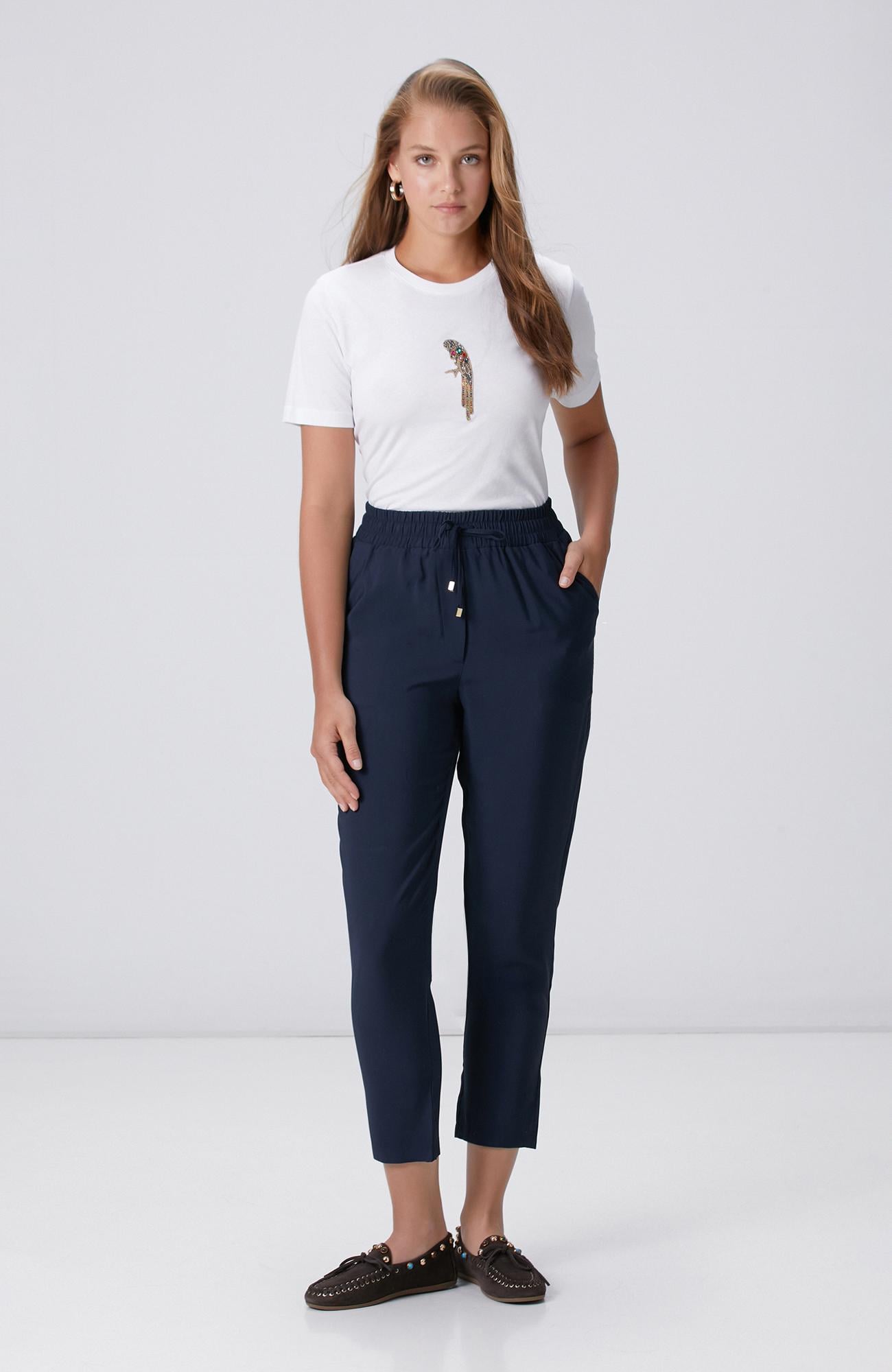 Network Kadın Lacivert Diyagonal Basic Jogger Pantolon