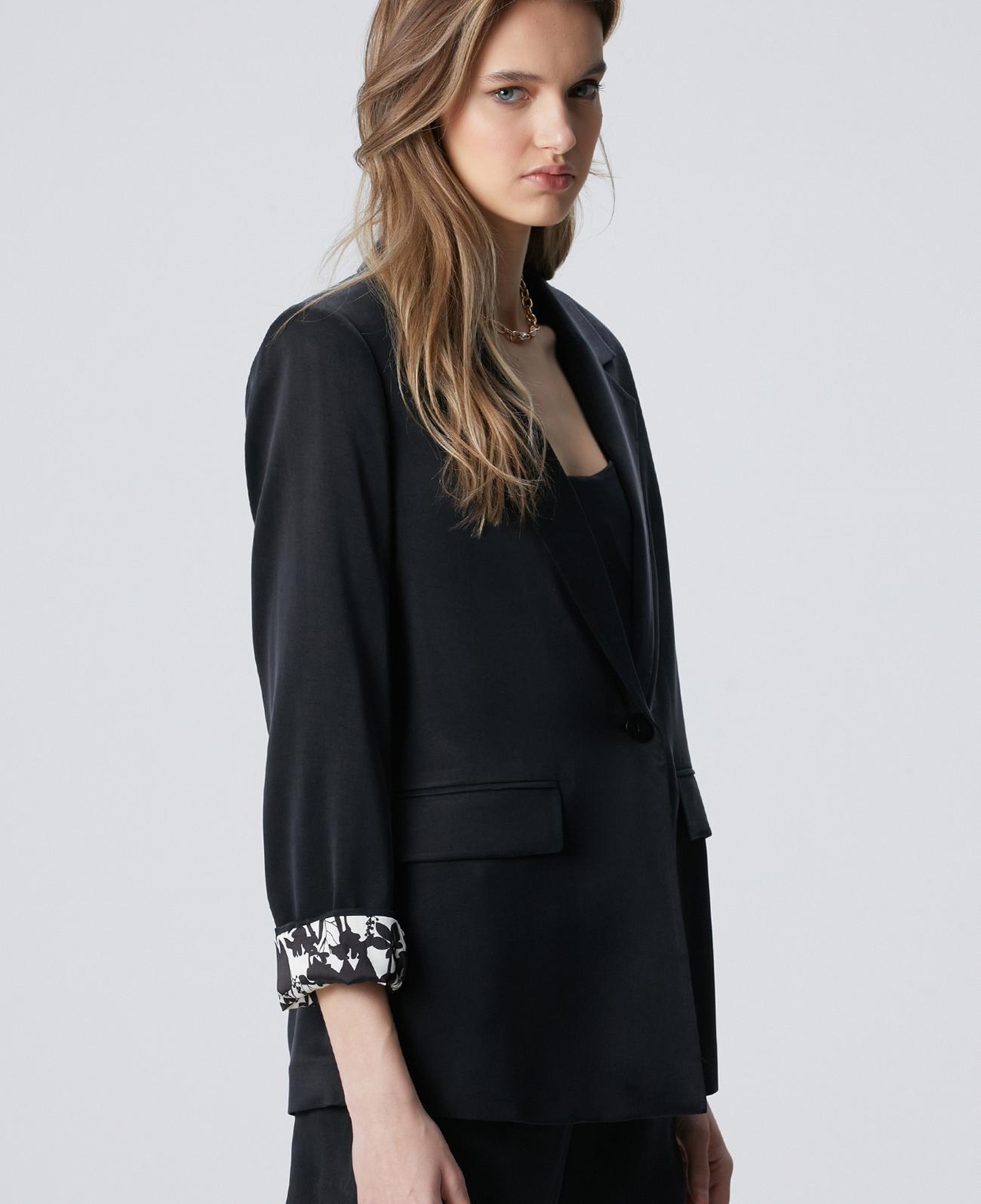 Network Kadın Siyah Cupro Blazer Ceket