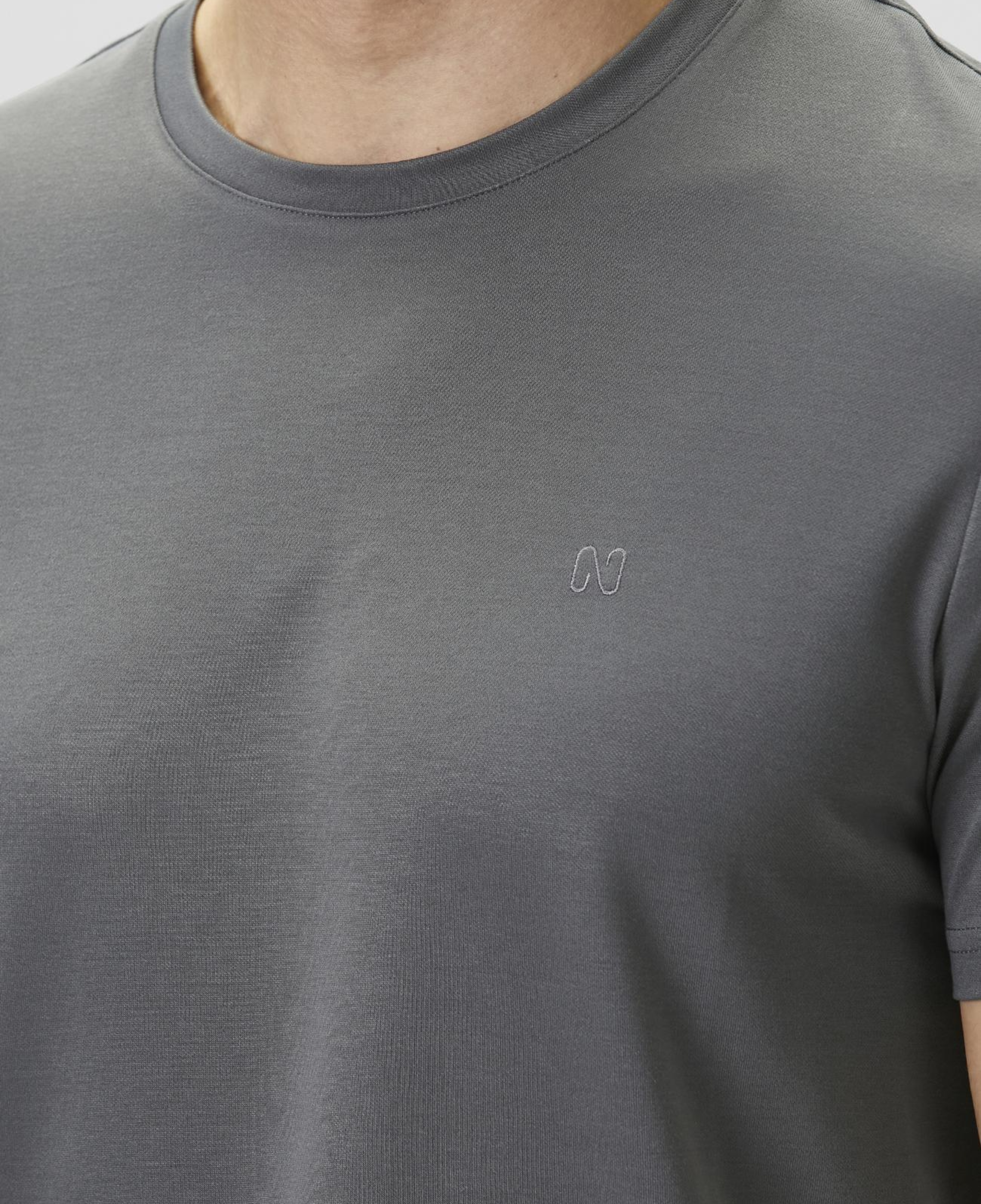 Network Erkek Antrasit Pike Desen Basic T-shirt