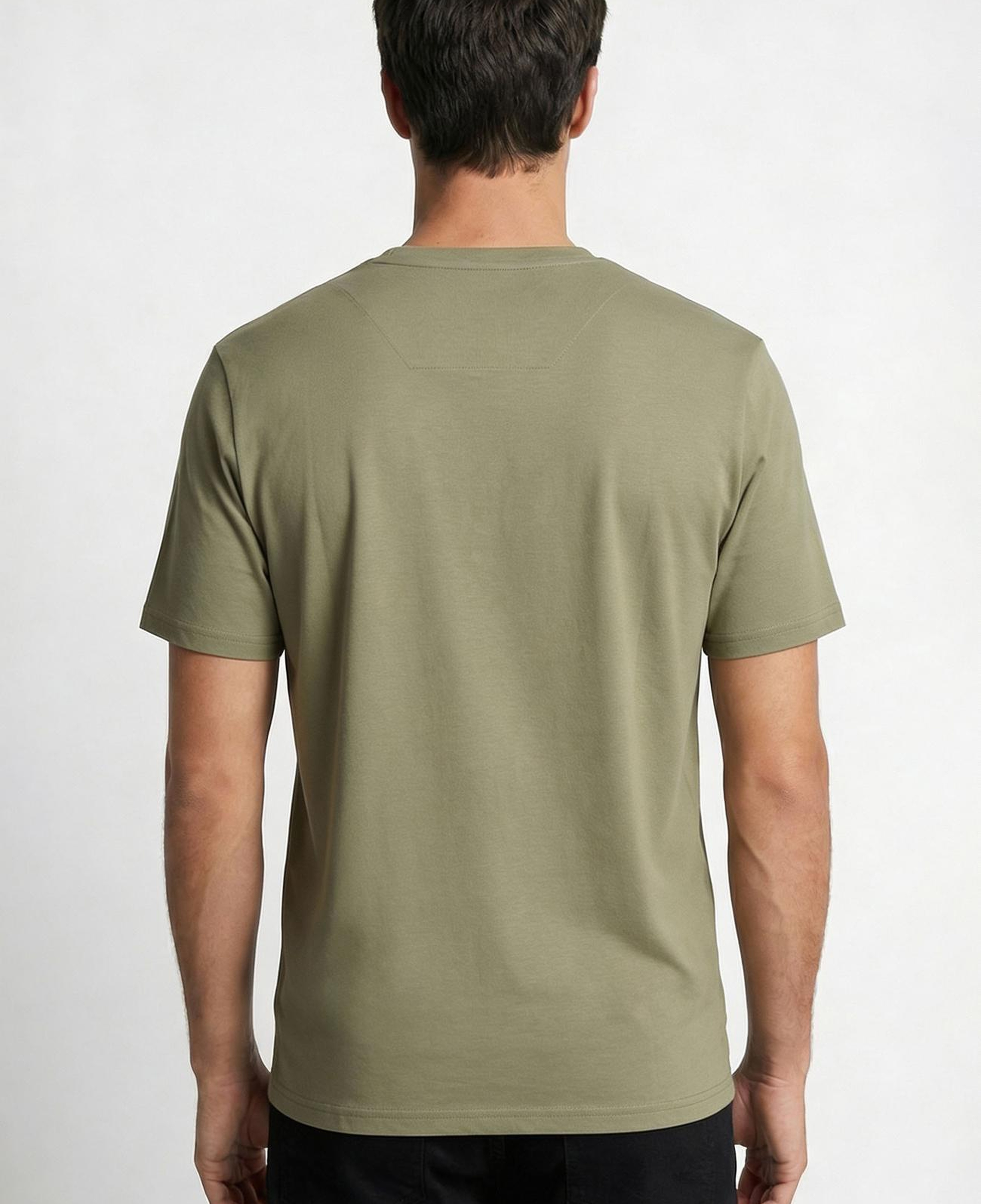 Network Erkek Haki Pike Desen Basic T-shirt