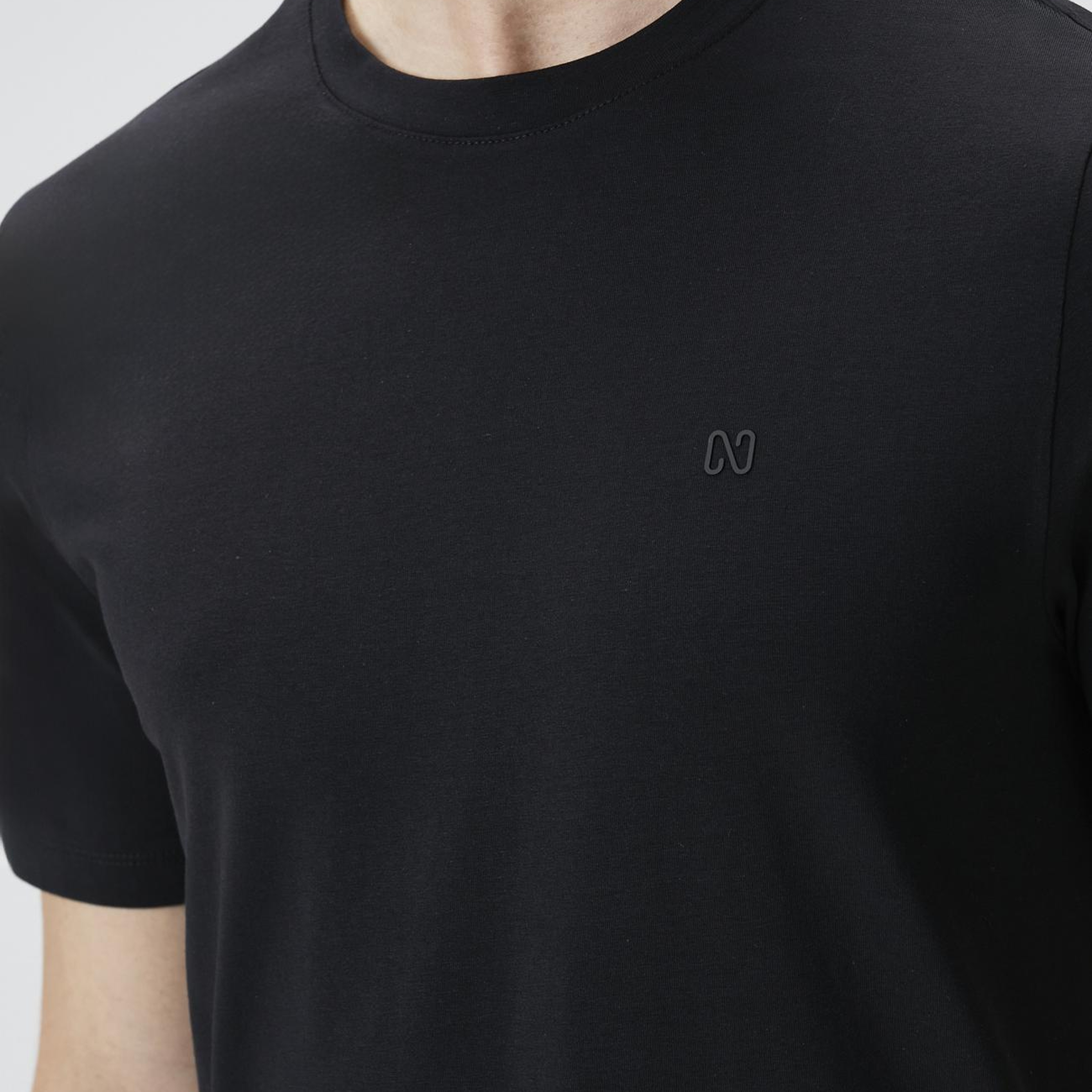 Network Erkek Siyah Kısa Kol Basic T-shirt