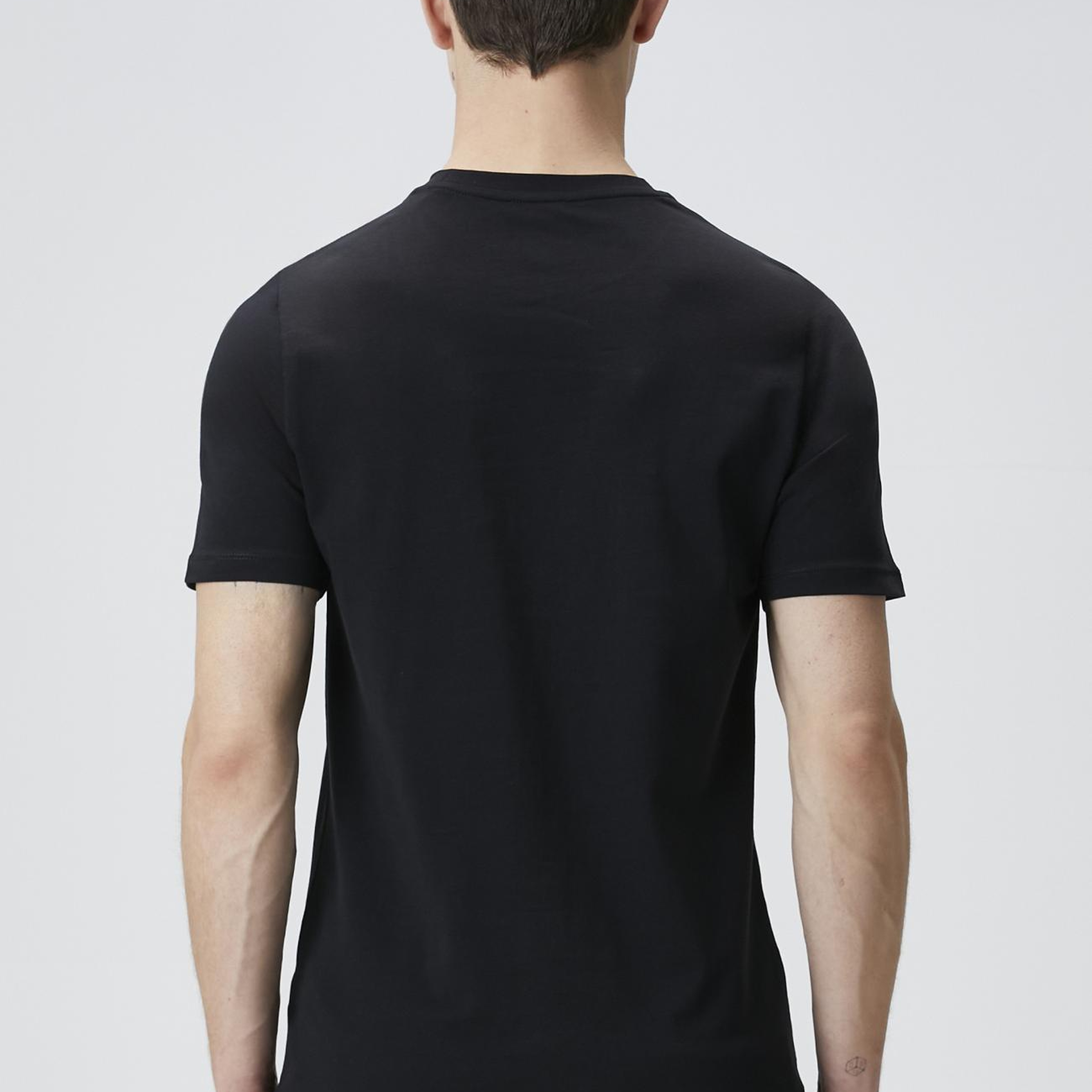 Network Erkek Siyah Kısa Kol Basic T-shirt
