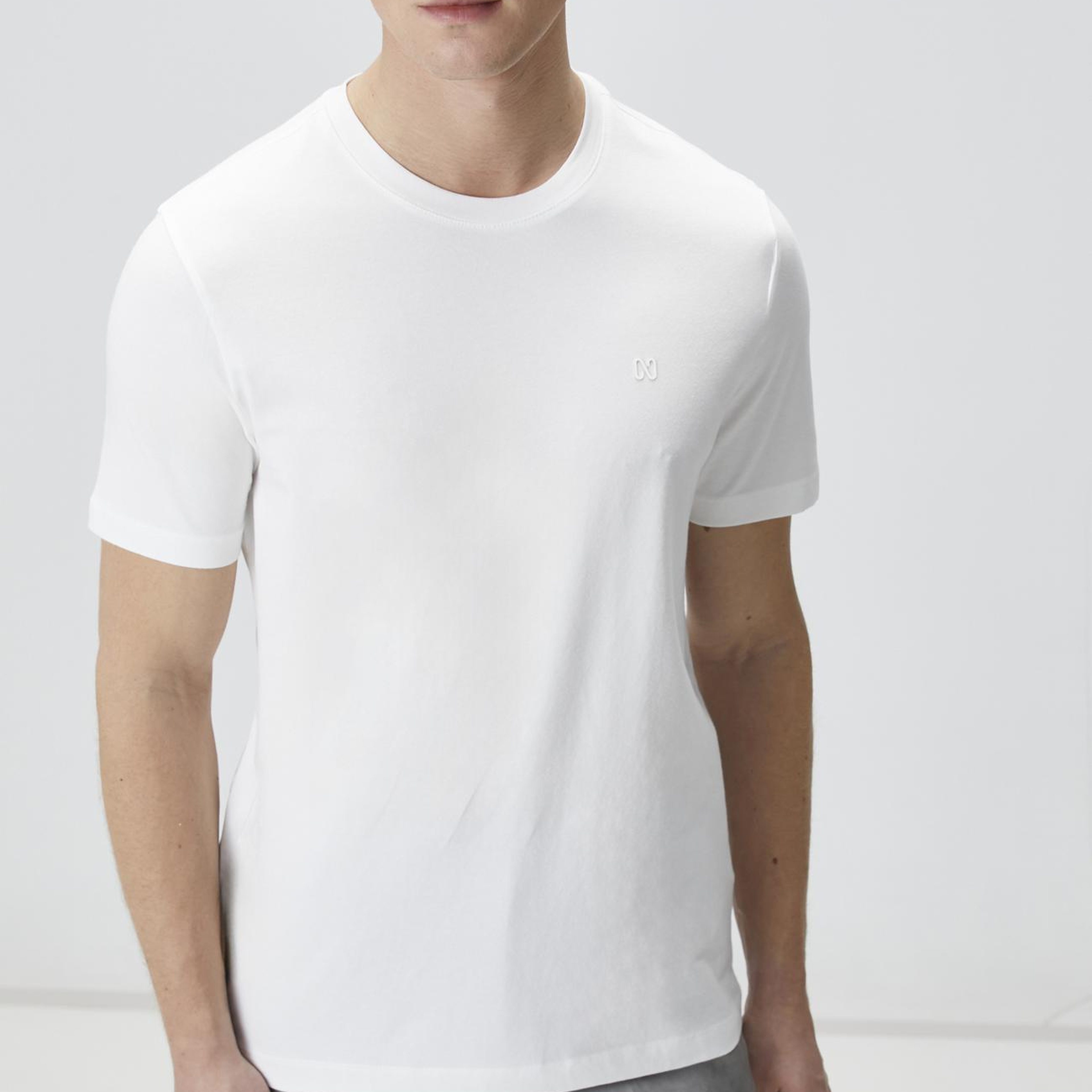 Network Erkek Beyaz Kısa Kol Basic T-shirt