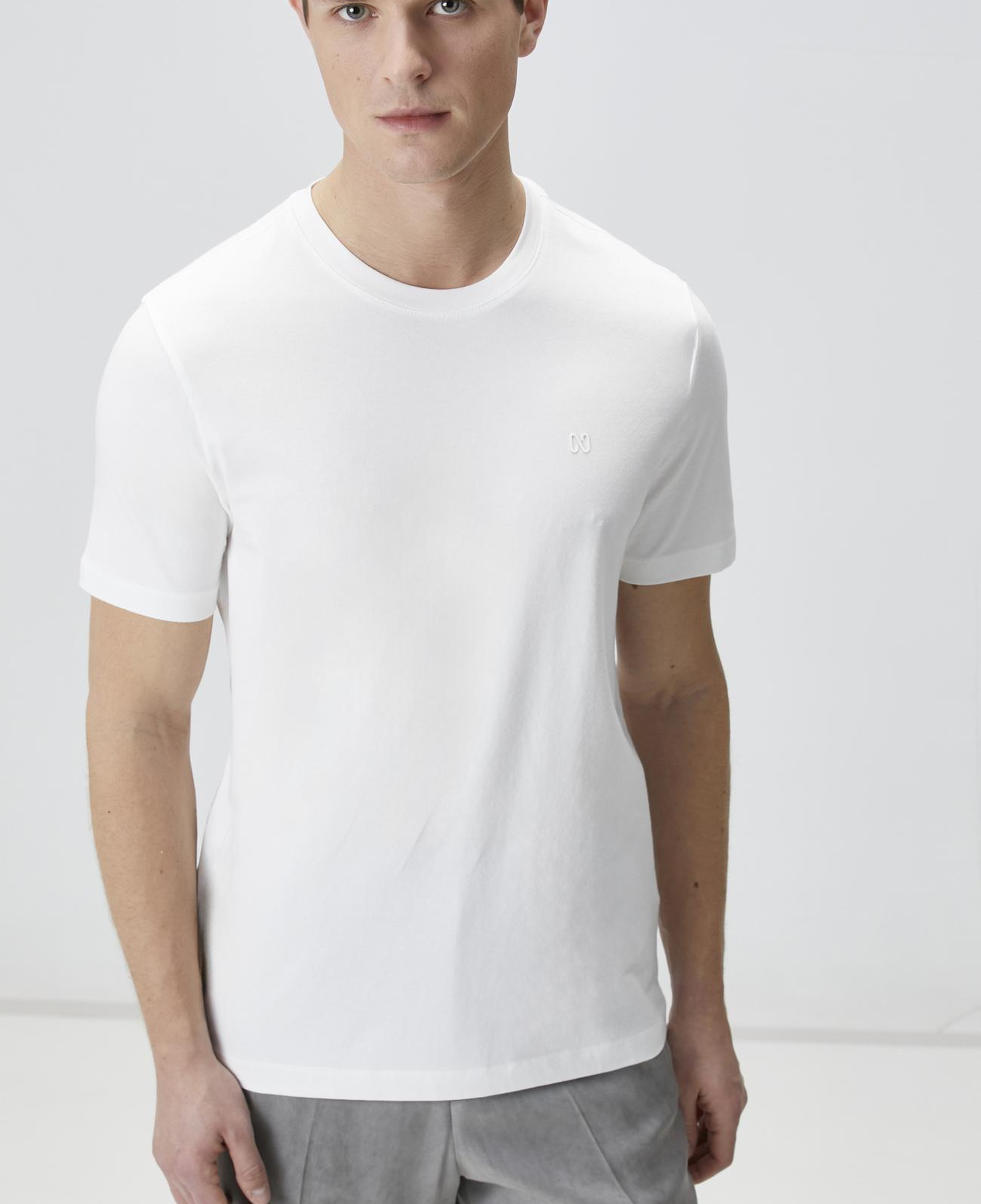 Network Erkek Beyaz Kısa Kol Basic T-shirt