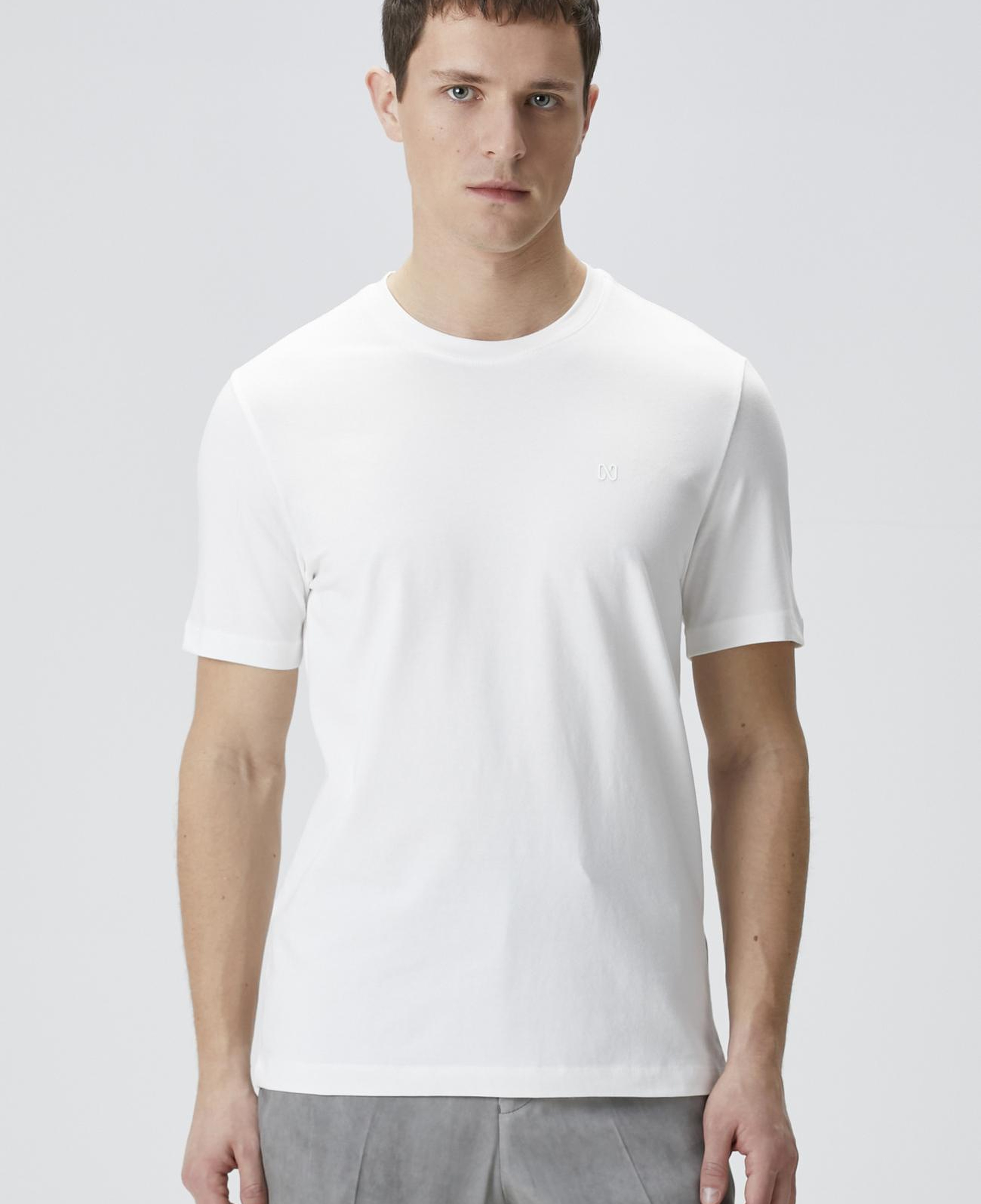 Network Erkek Beyaz Kısa Kol Basic T-shirt