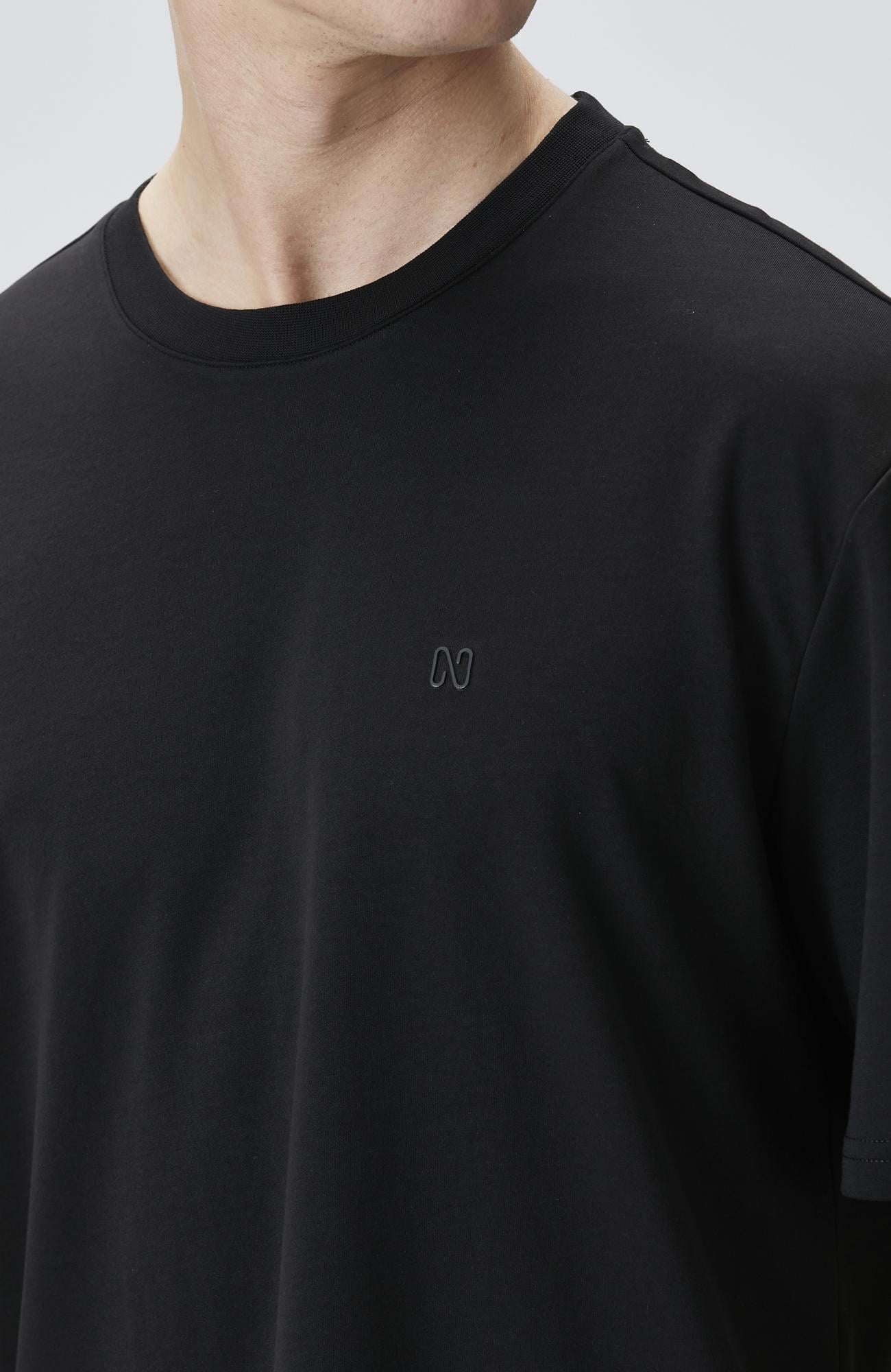 Network Erkek Comfort Fit Siyah Bisiklet Yaka T-shirt