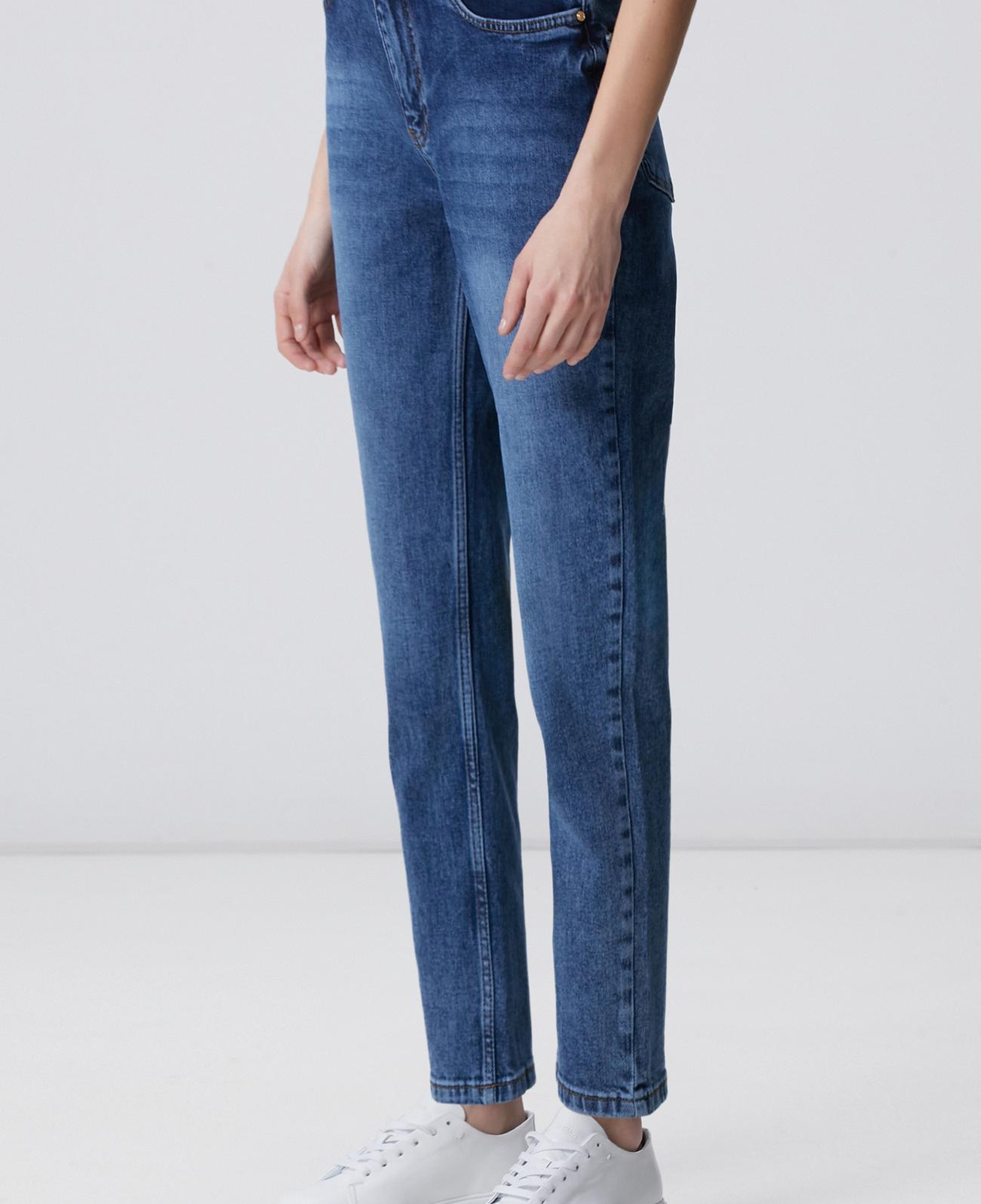 Network Kadın Mom Fit Mavi Denim Pantolon