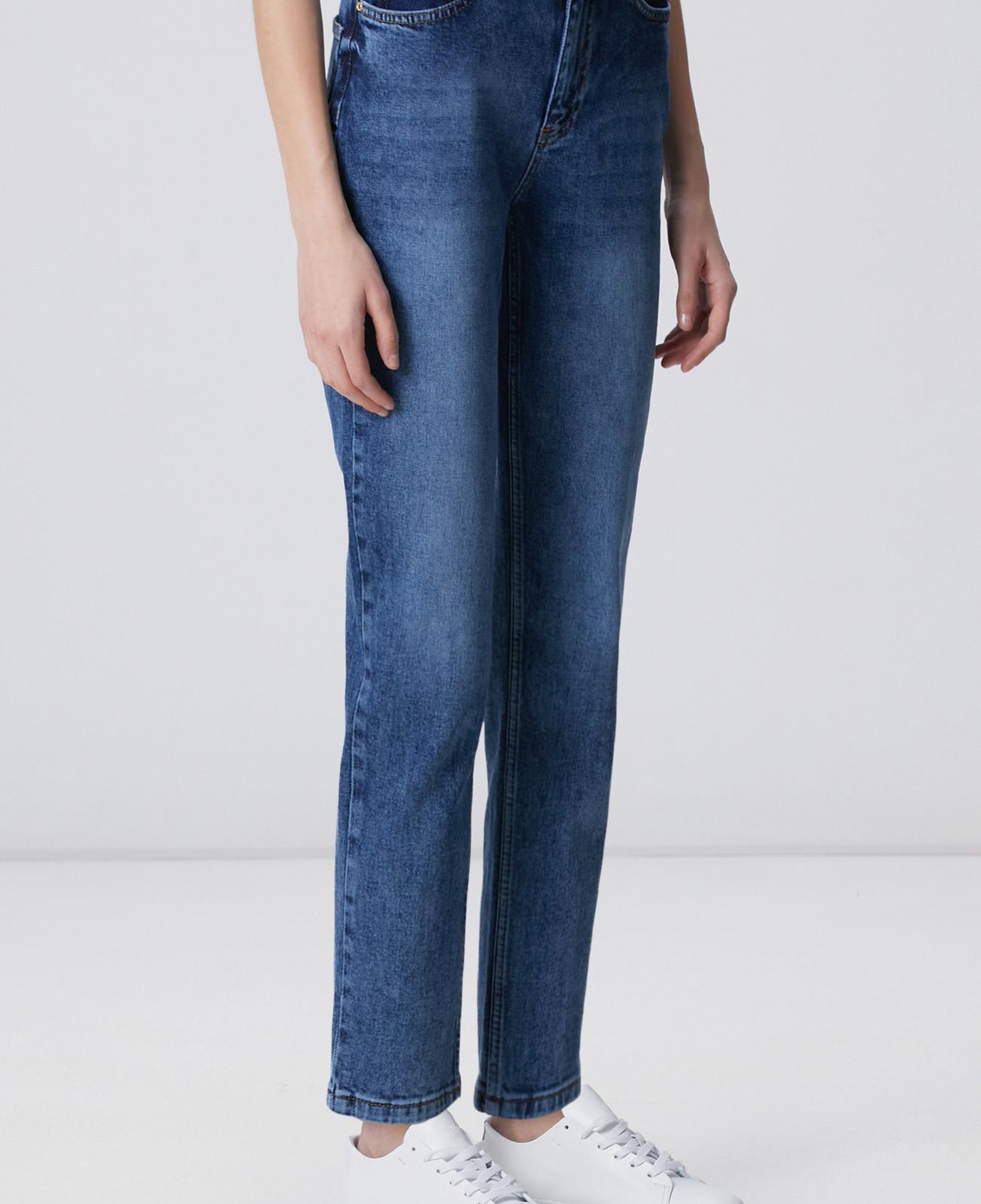 Network Kadın Mom Fit Mavi Denim Pantolon