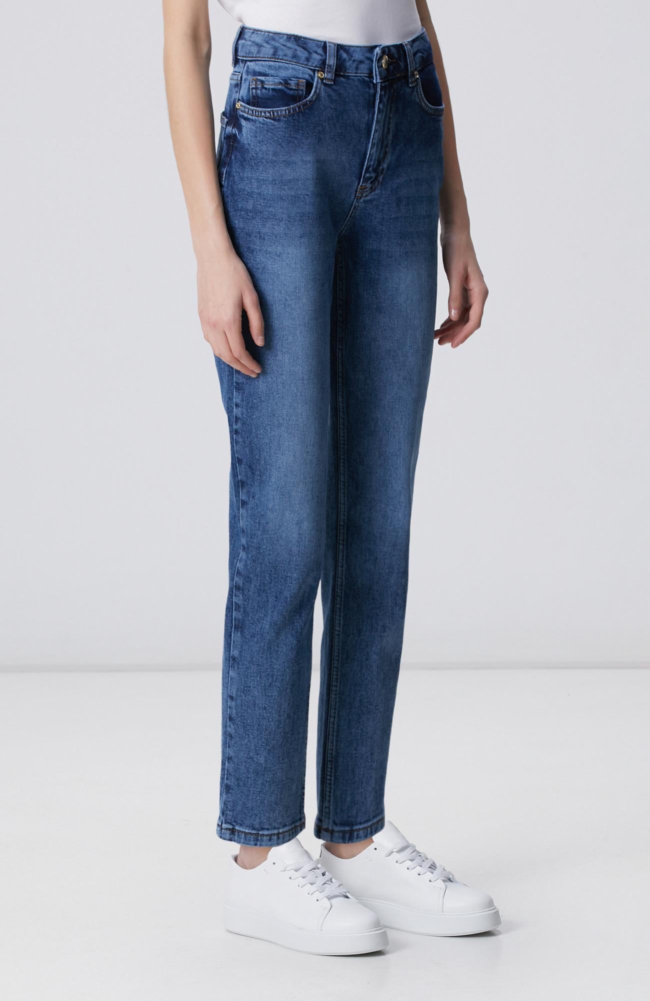 Network Kadın Mom Fit Mavi Denim Pantolon