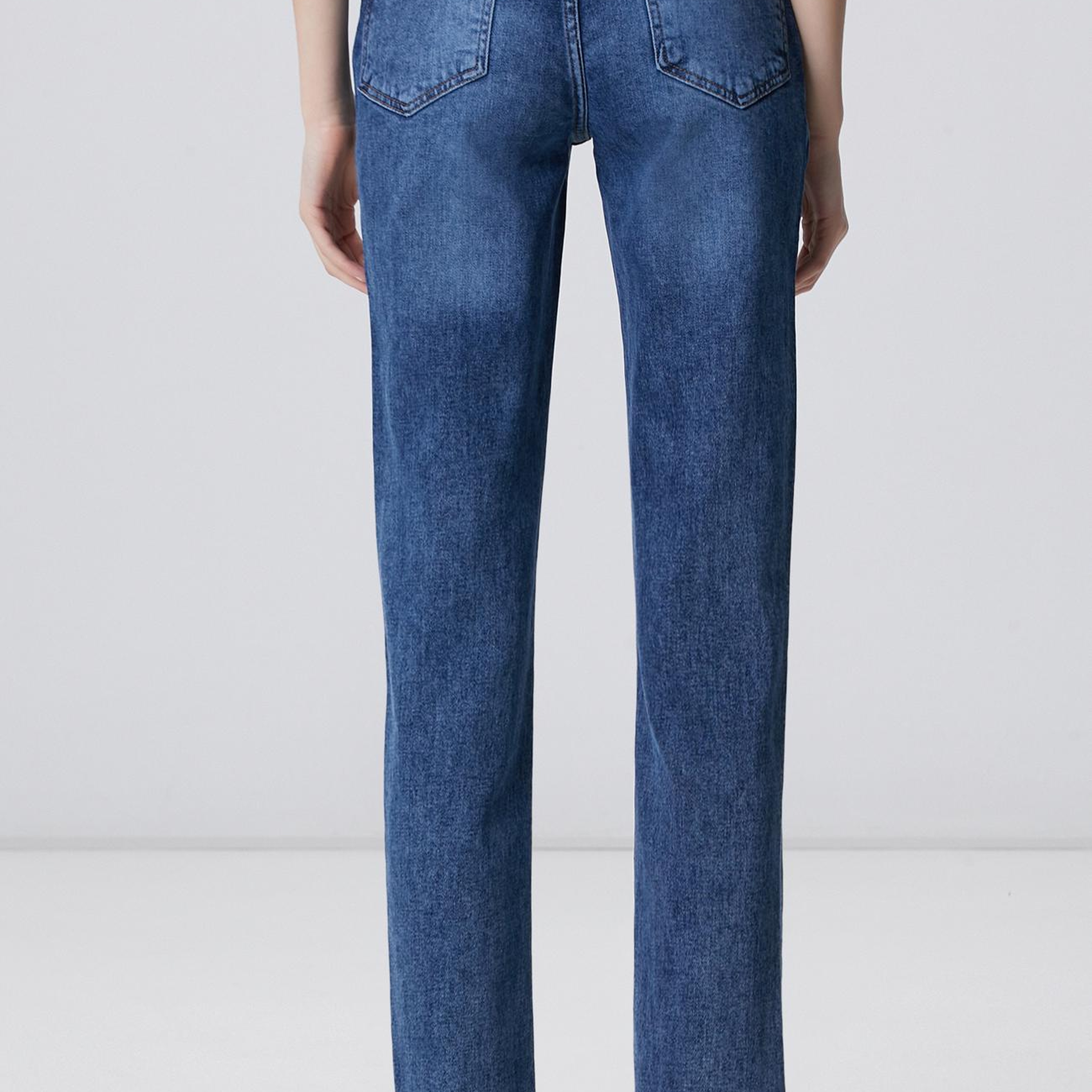 Network Kadın Mom Fit Mavi Denim Pantolon