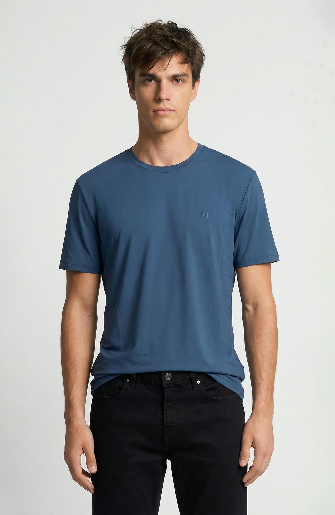 Network Erkek İndigo Teknik T-shirt