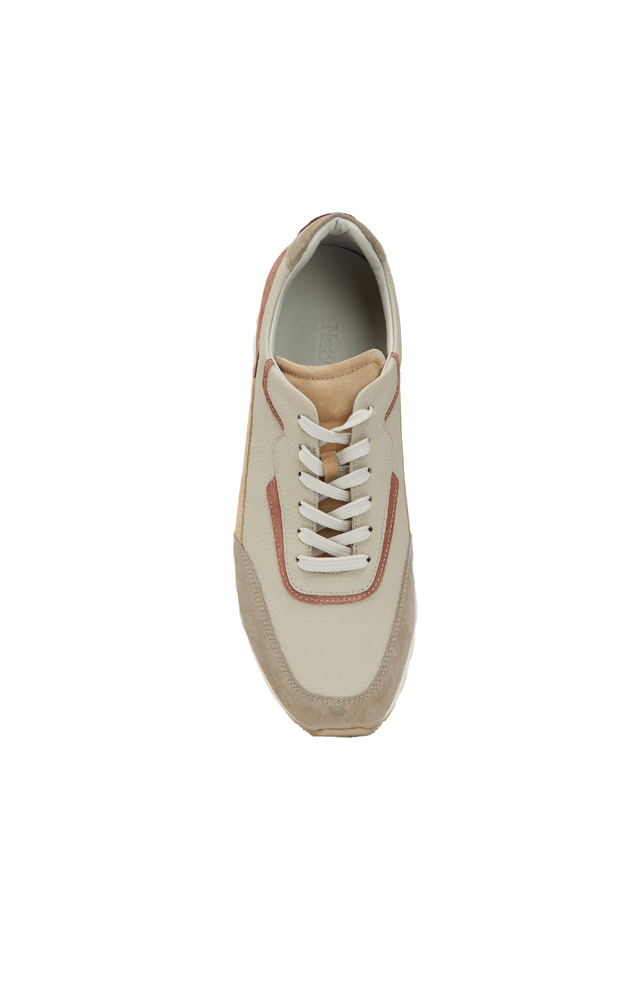 Network Erkek Vizon Süet Garnili Deri Sneaker