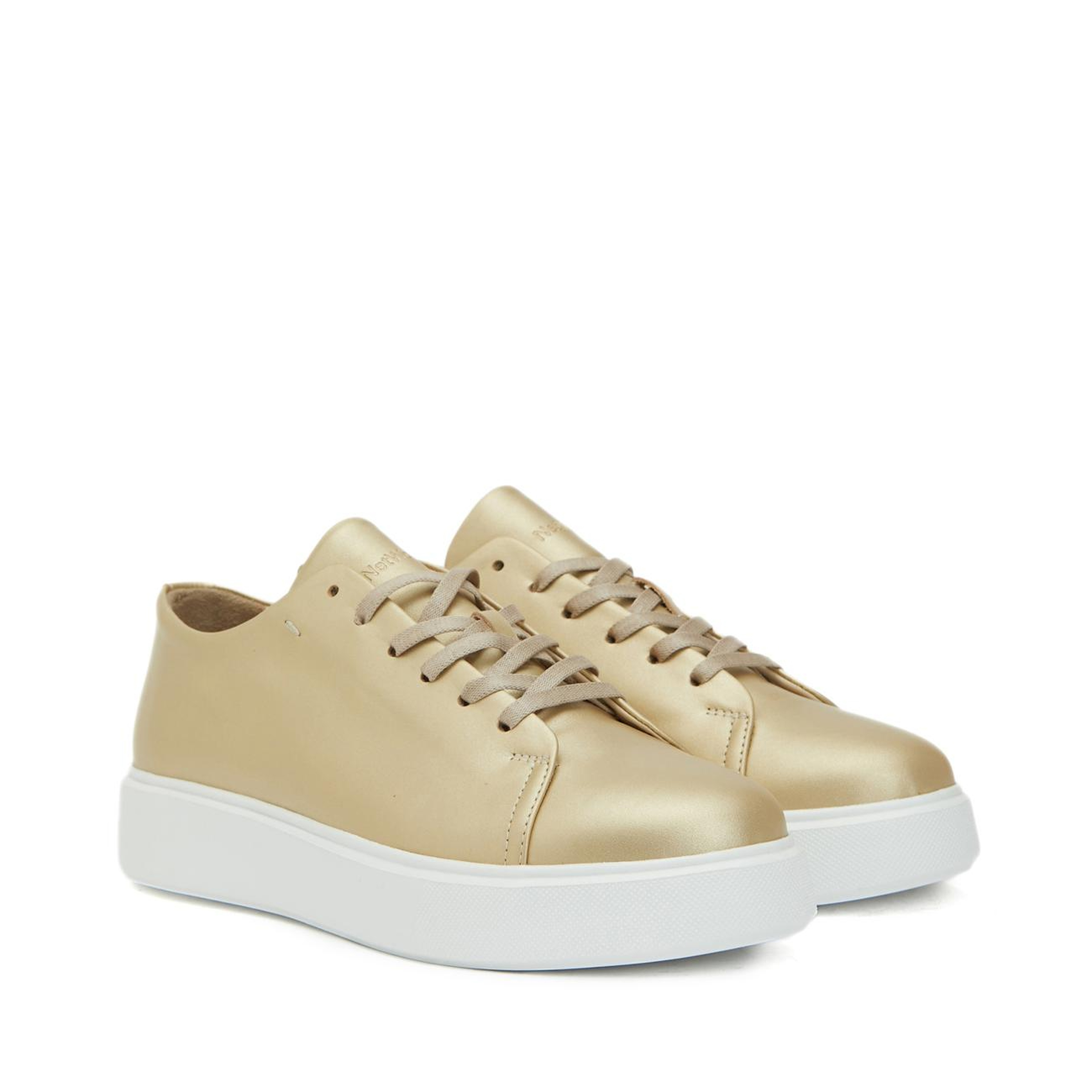 Network Kadın Gold Deri Sneaker
