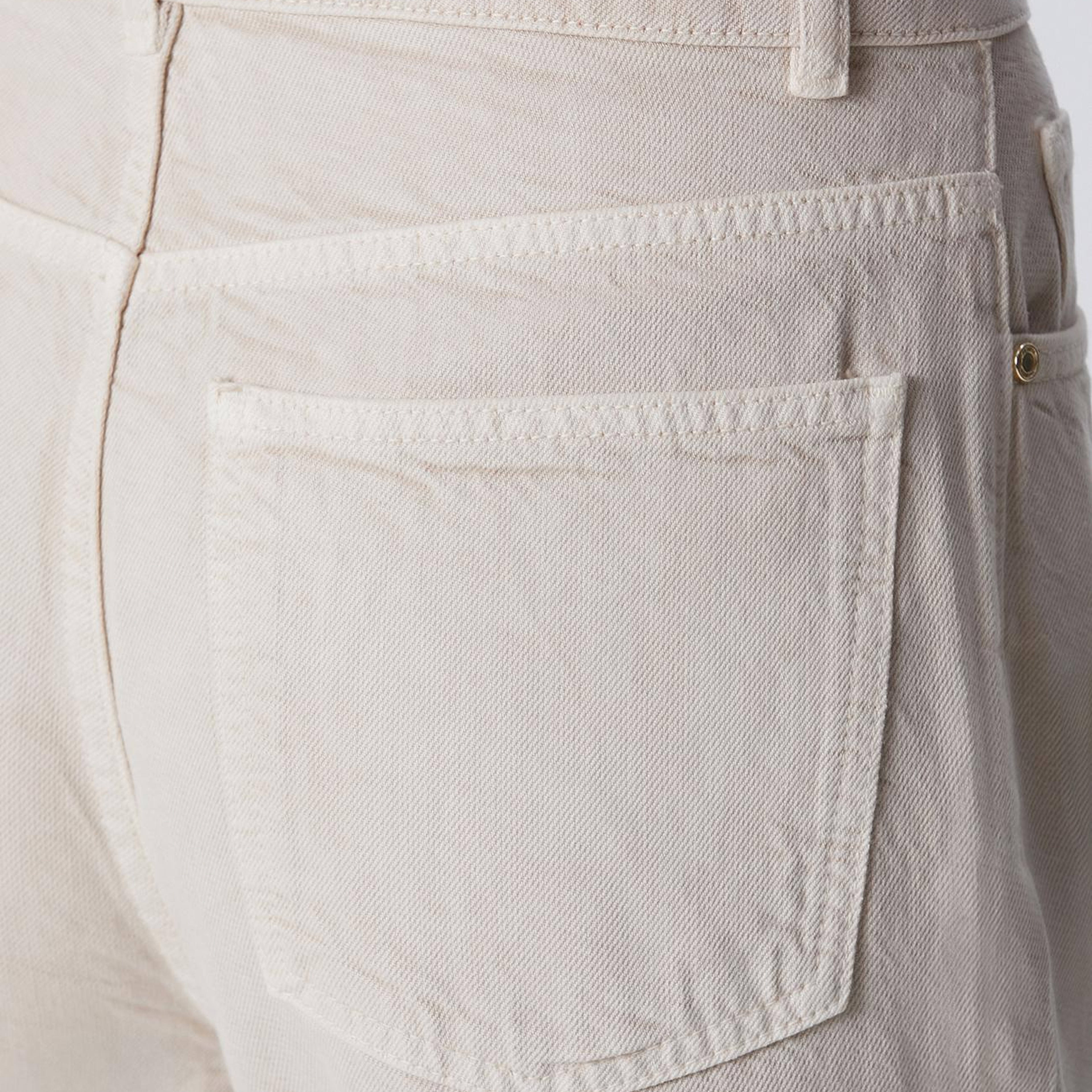 Network Kadın Açık Bej Wide Leg Denim Pantolon
