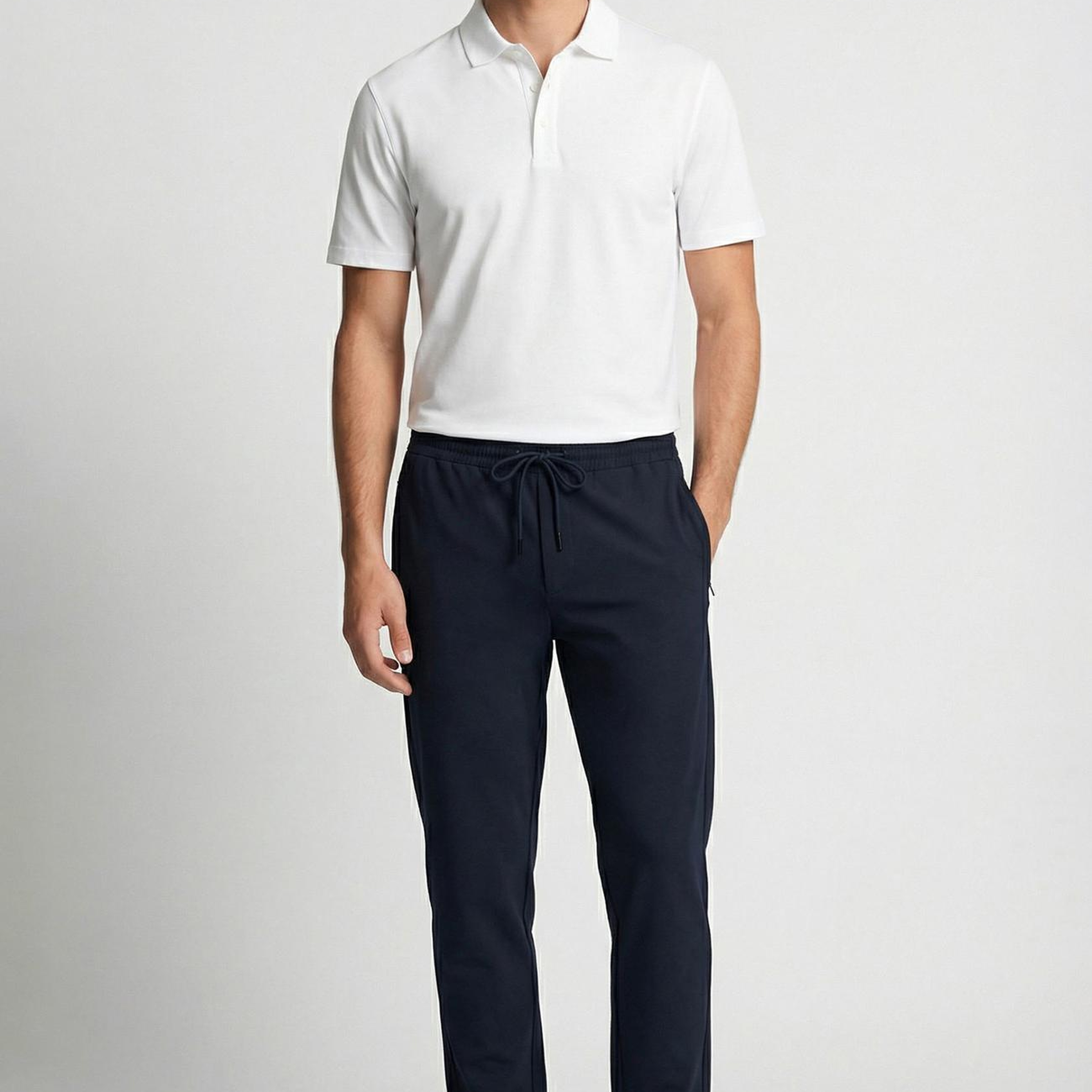 Network Erkek Non-Iron Polo Yaka Beyaz T-shirt