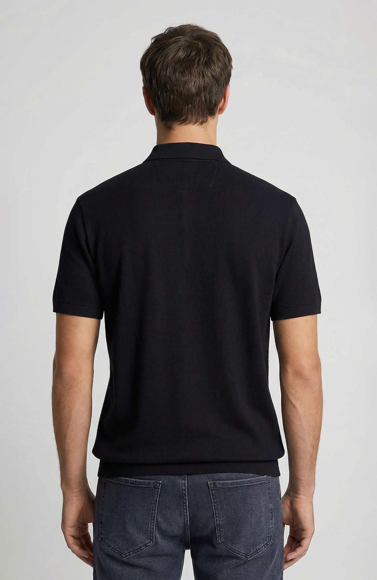 Network Erkek Siyah Polo Yaka Pike T-shirt