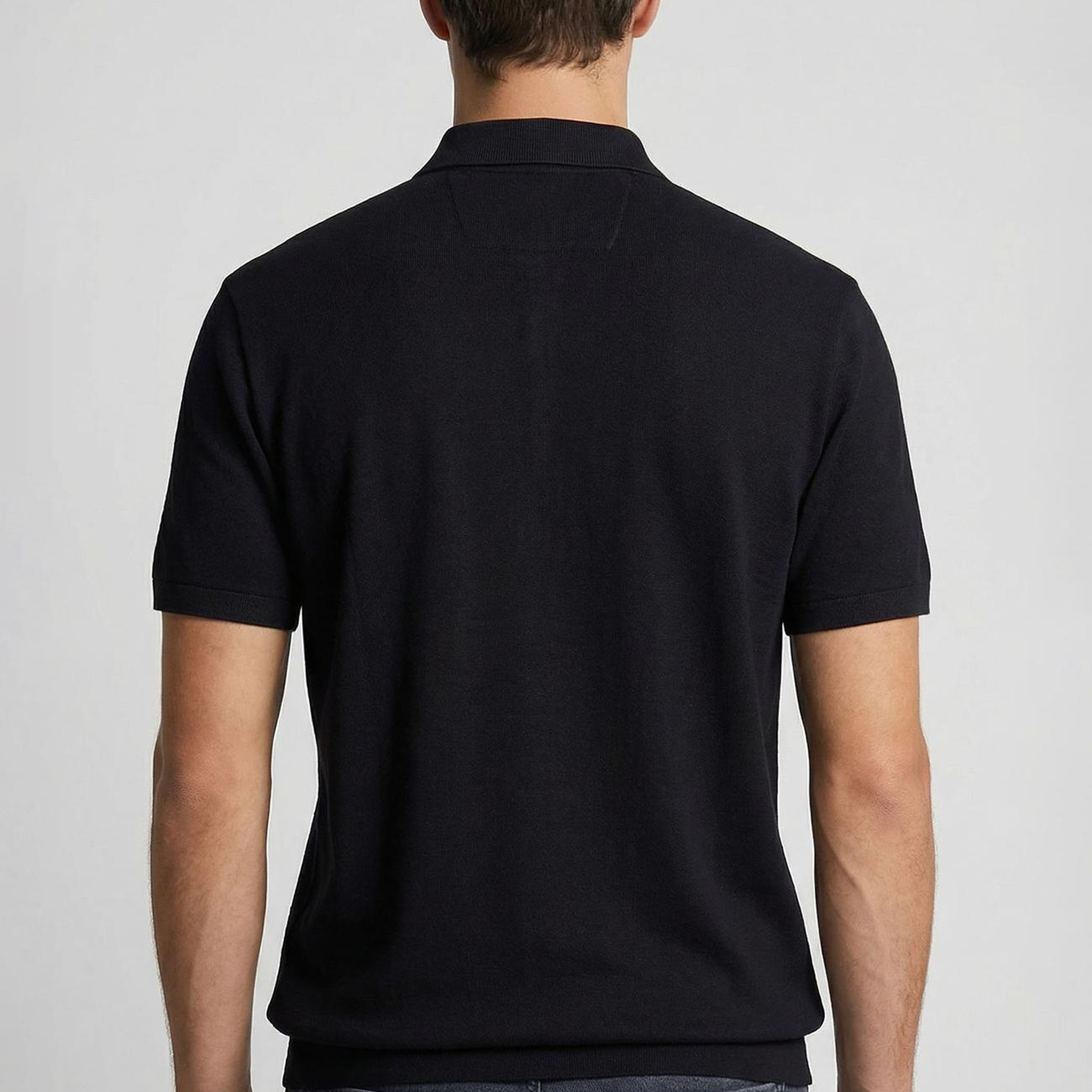Network Erkek Siyah Polo Yaka Pike T-shirt