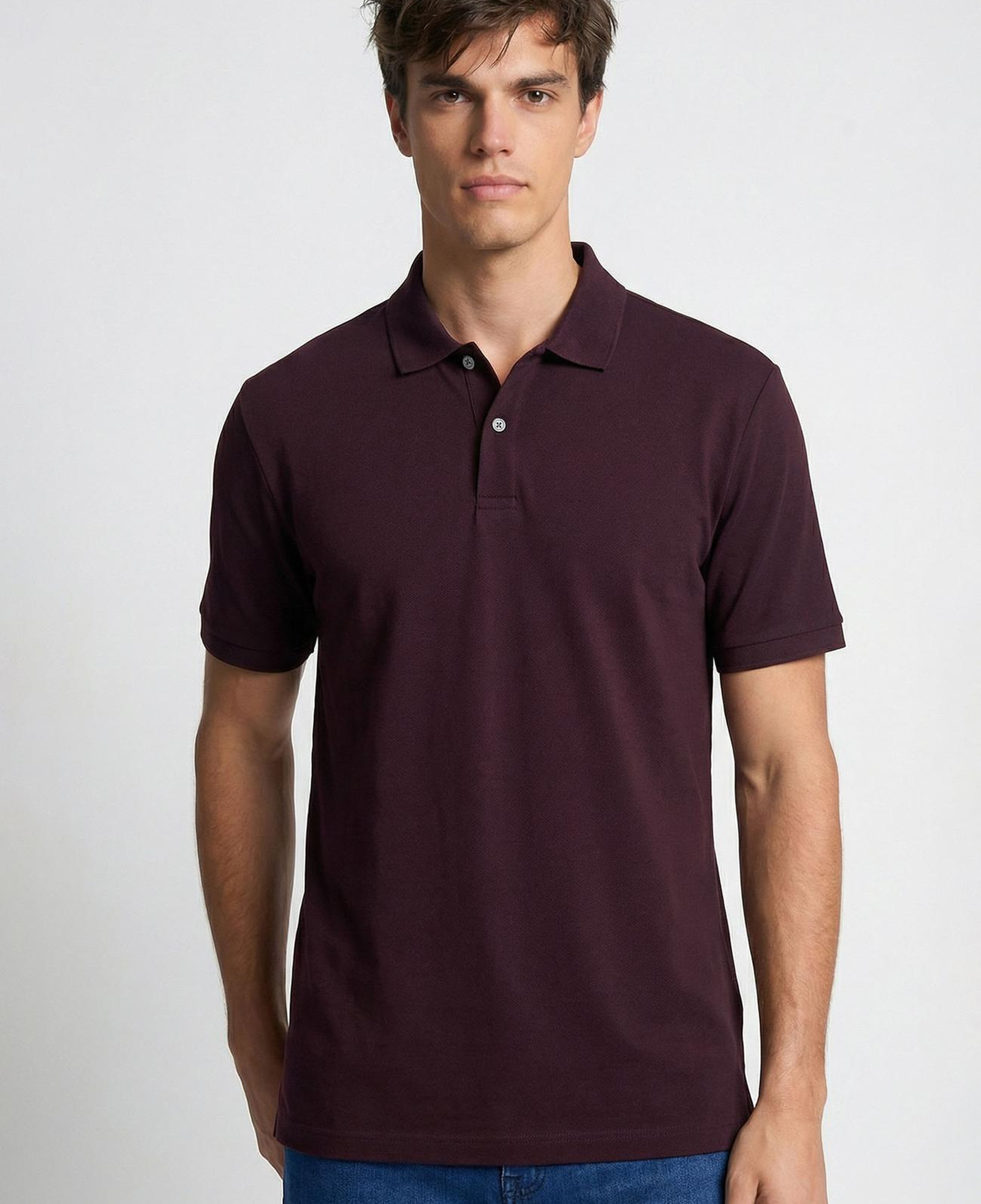 Network Erkek Bordo Polo Yaka Pike T-Shirt