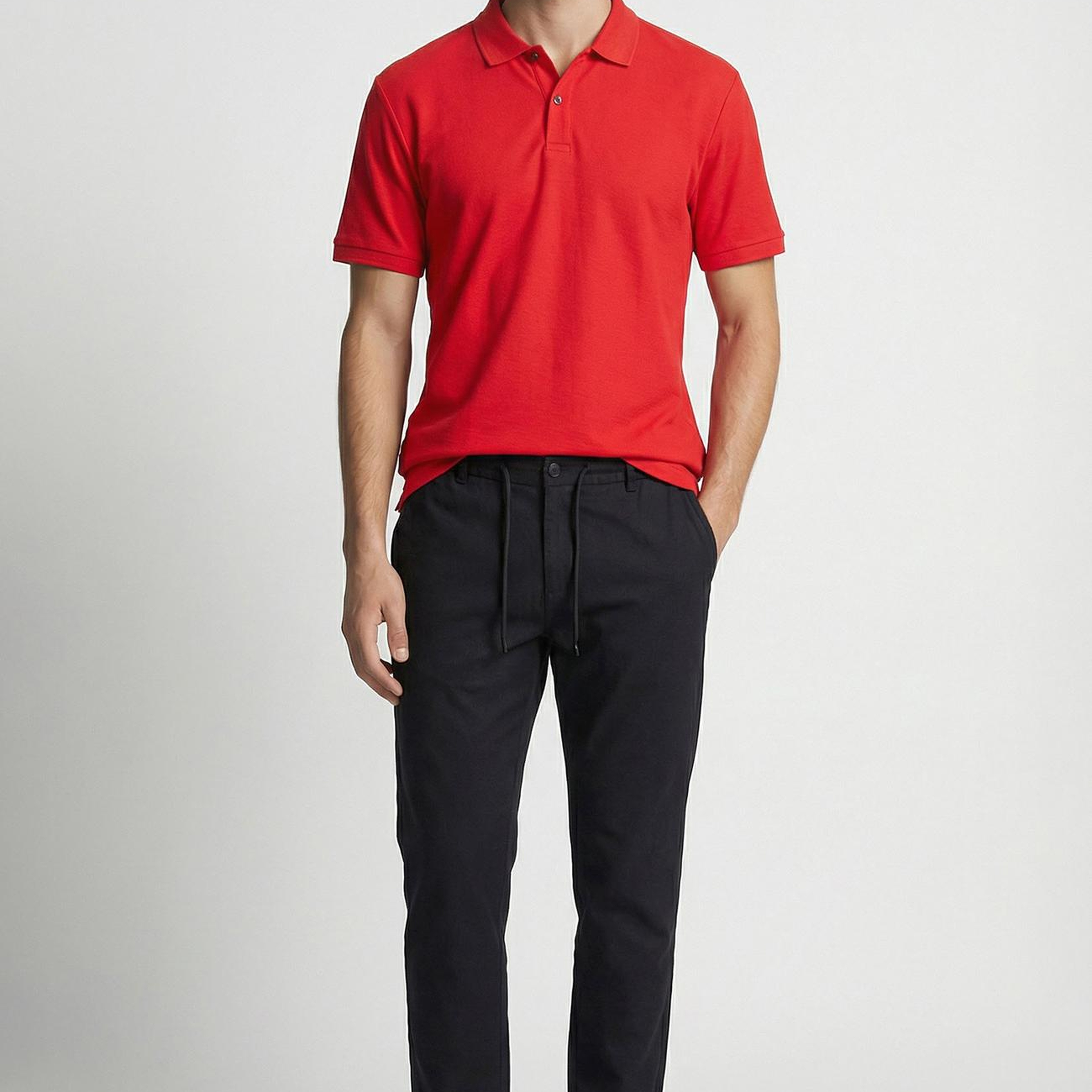 Network Erkek Kırmızı Polo Yaka Pike T-shirt